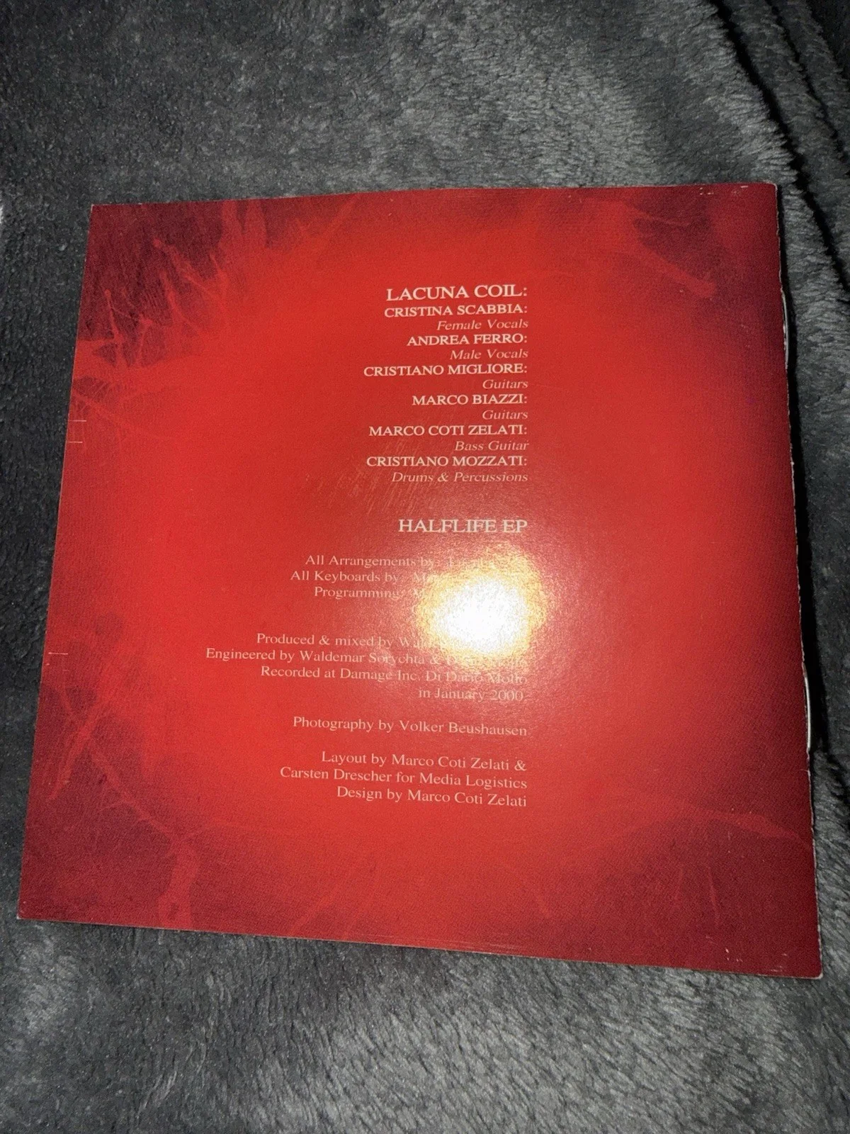 Lacuna Coil Autographed CD BOOKLET and case Only! No CD, image 2