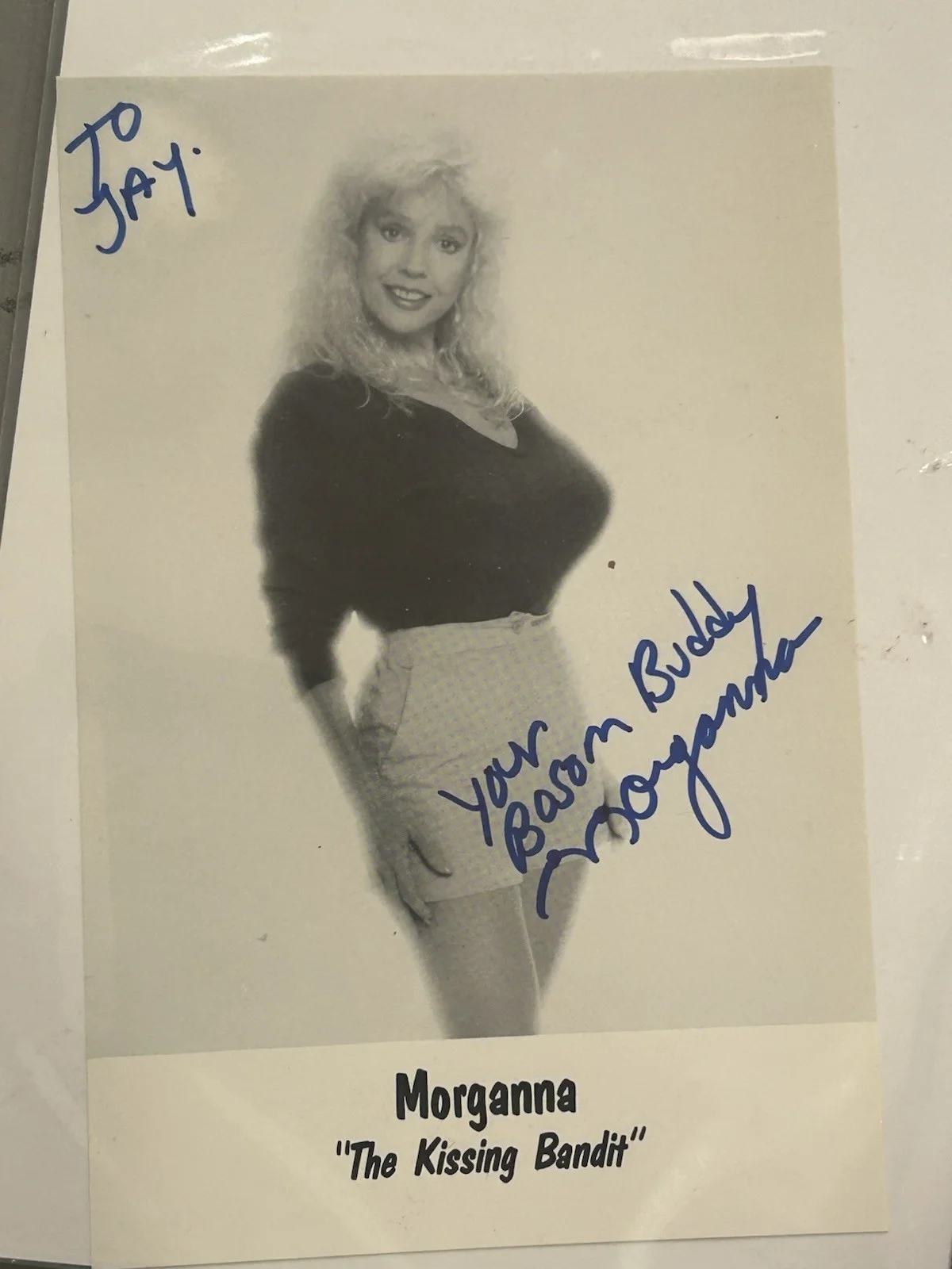 Morganna Kissing Bandit Signed Photo Autograph COA Inscribed Bosom Buddy, изображение 3
