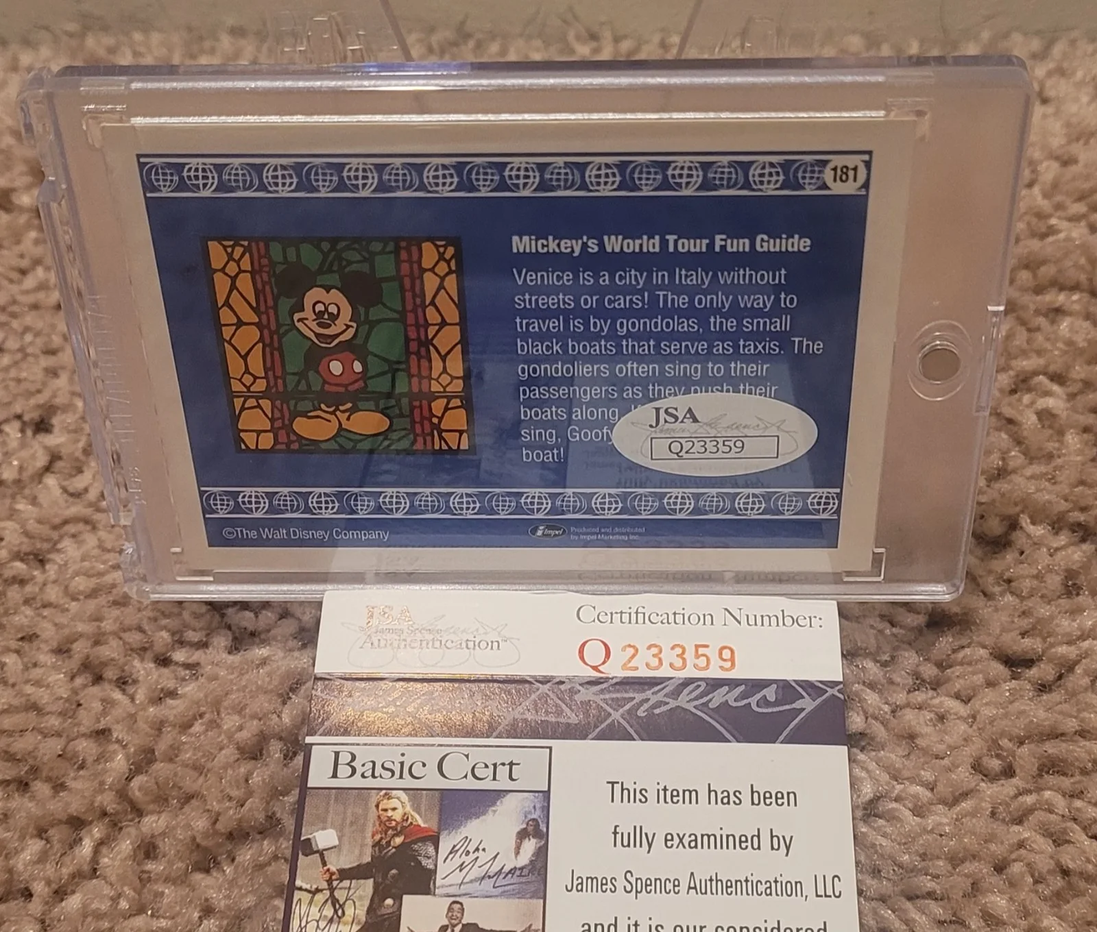 Tony Anselmo Autographed Donald Duck Trading Card JSA DISNEY AUTO, image 2