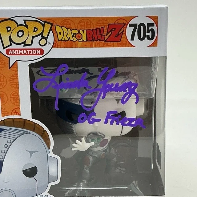 Linda Young Autographed Anime Mecha Frieza Dragon Ball Z Funko Pop #705 OCCM, изображение 2