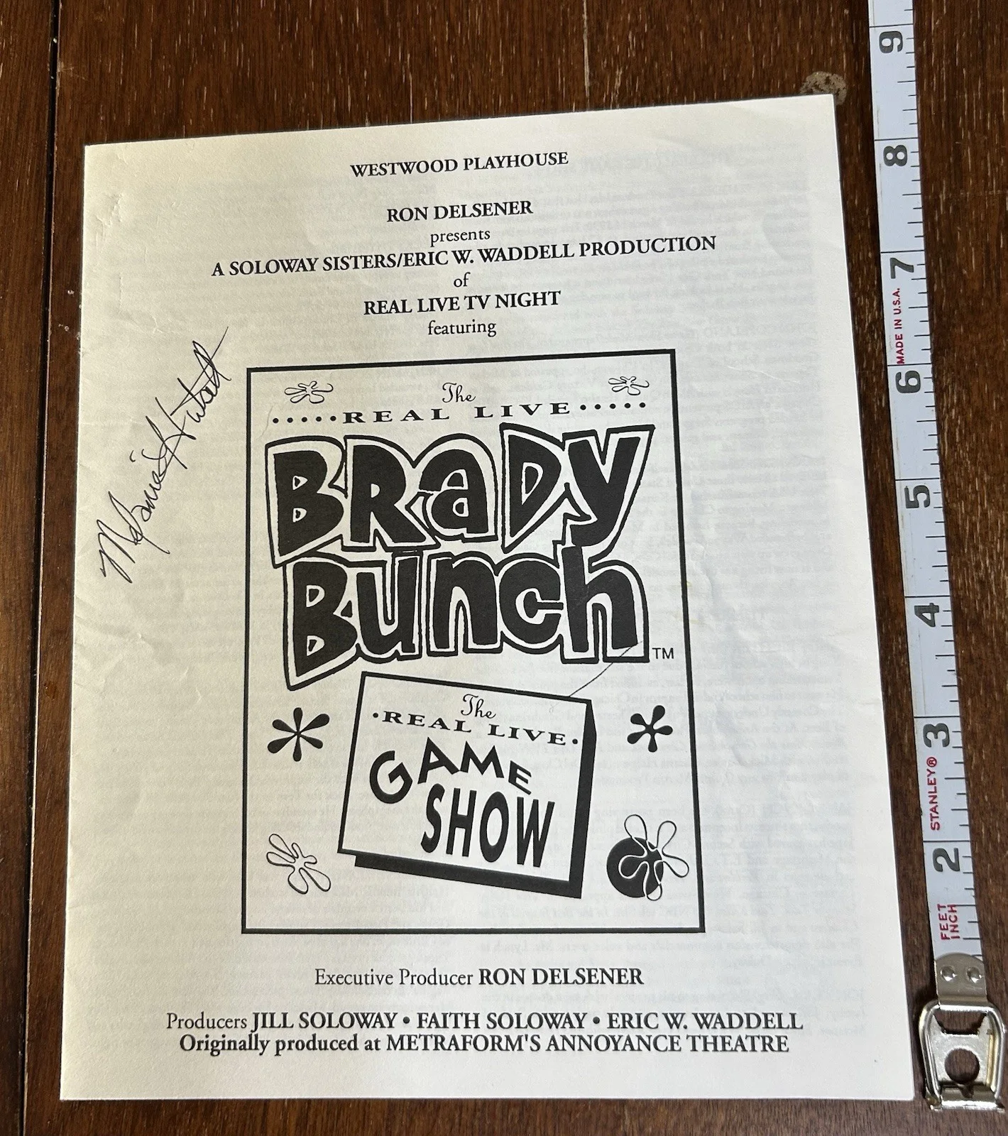 Barry Williams — Brady Bunch Autograph Lot Barry Williams Melanie Hutsell SNL Program Ticket Stub, image 3