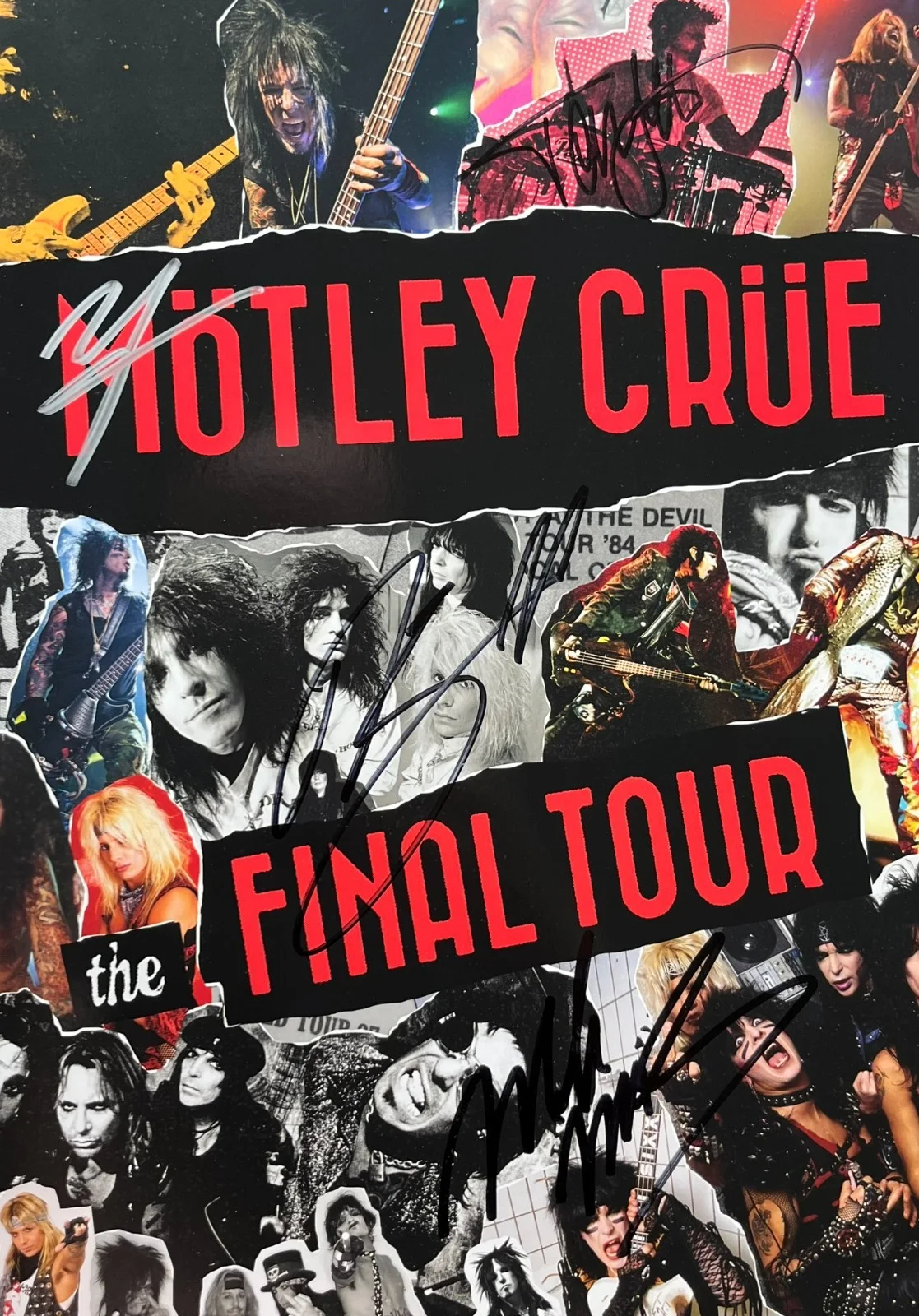 MOTLEY CRUE x4 TOMMY LEE Band Signed THE FINAL TOUR Program ROGER EPPERSON COA, image 3