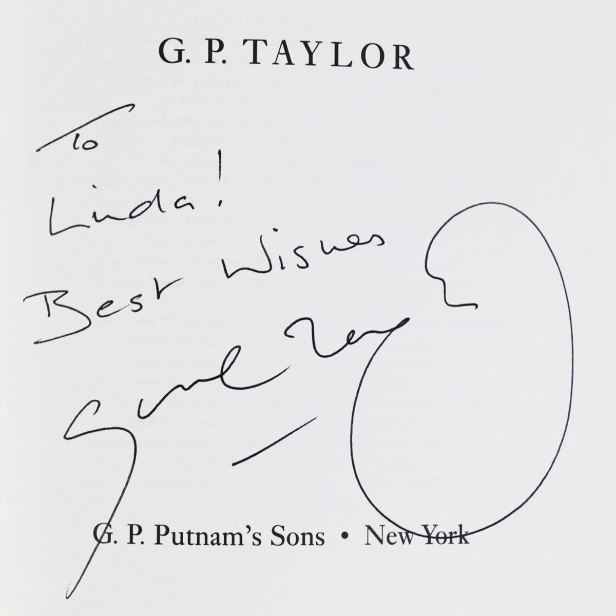 G.P. Taylor Signed Book Shadowmacer - COA, image 2