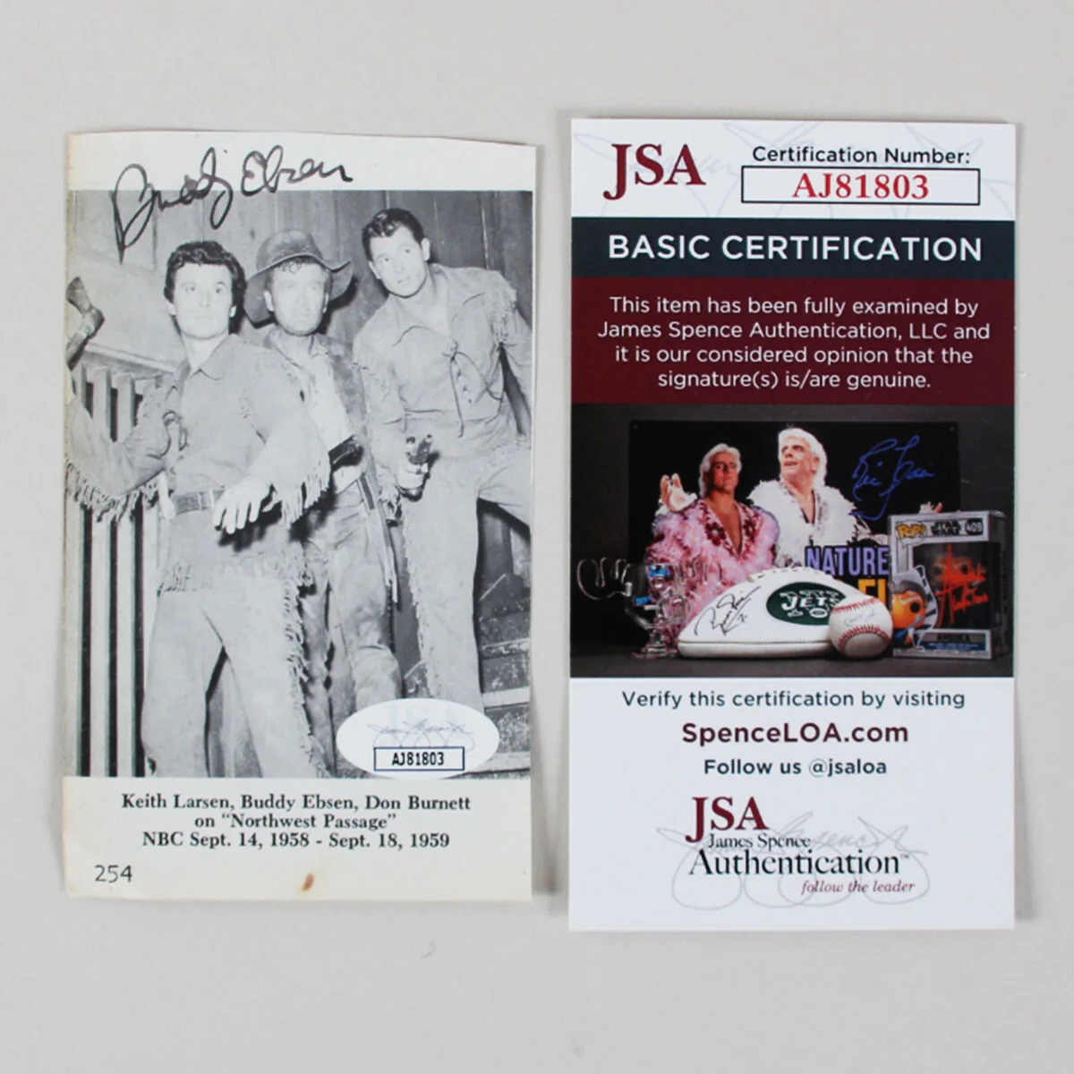 Buddy Ebsen Signed Photo Northwest Passage - COA JSA, image 4