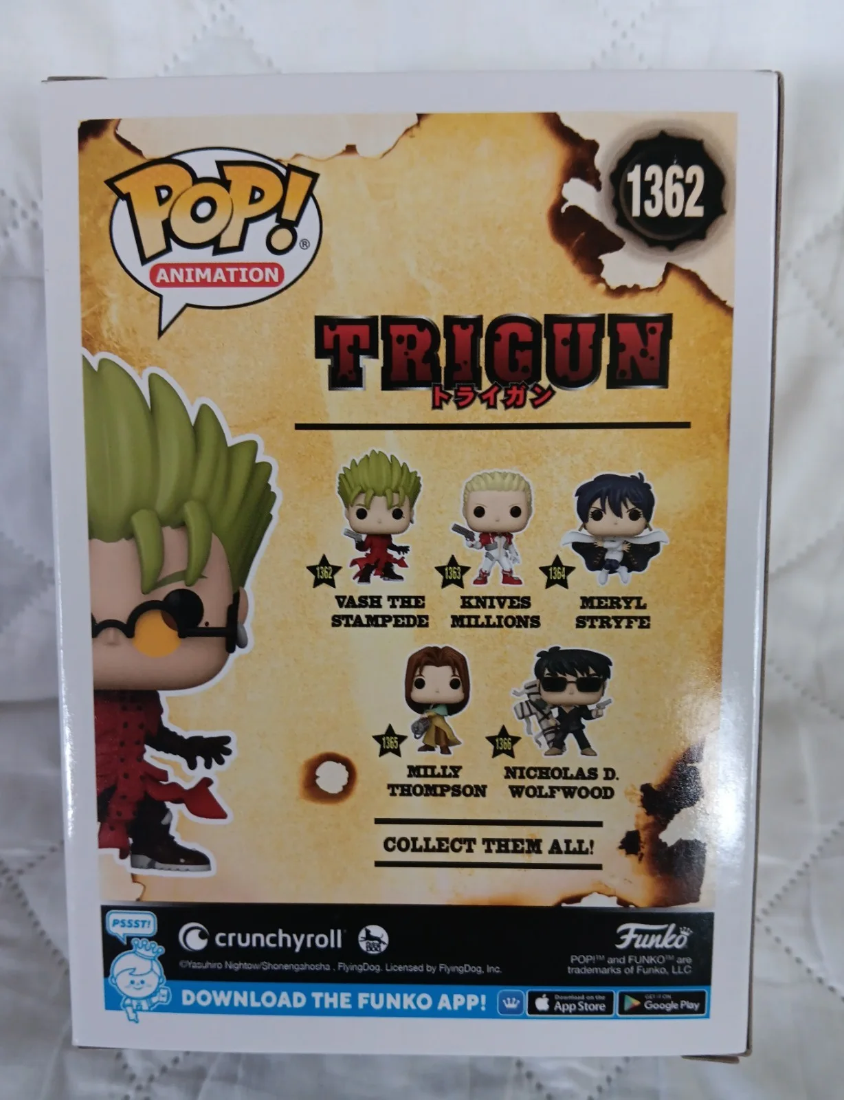 Johnny Yong Bosch — Johnny Yong Bosch Signed Trigun Vash the Stampede Chase Funko Pop #1362 JSA Cert, image 5