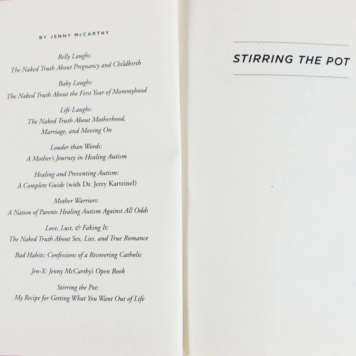 Jenny McCarthy Signed Book Stirring The Pot - COA, image 3