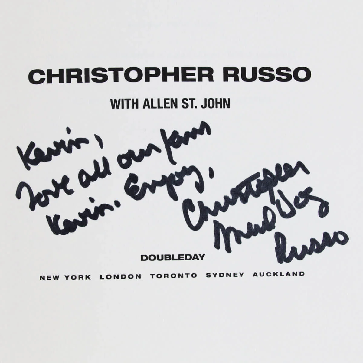 Christopher Russo Signed Book The Mad Dog 100 - COA, image 2