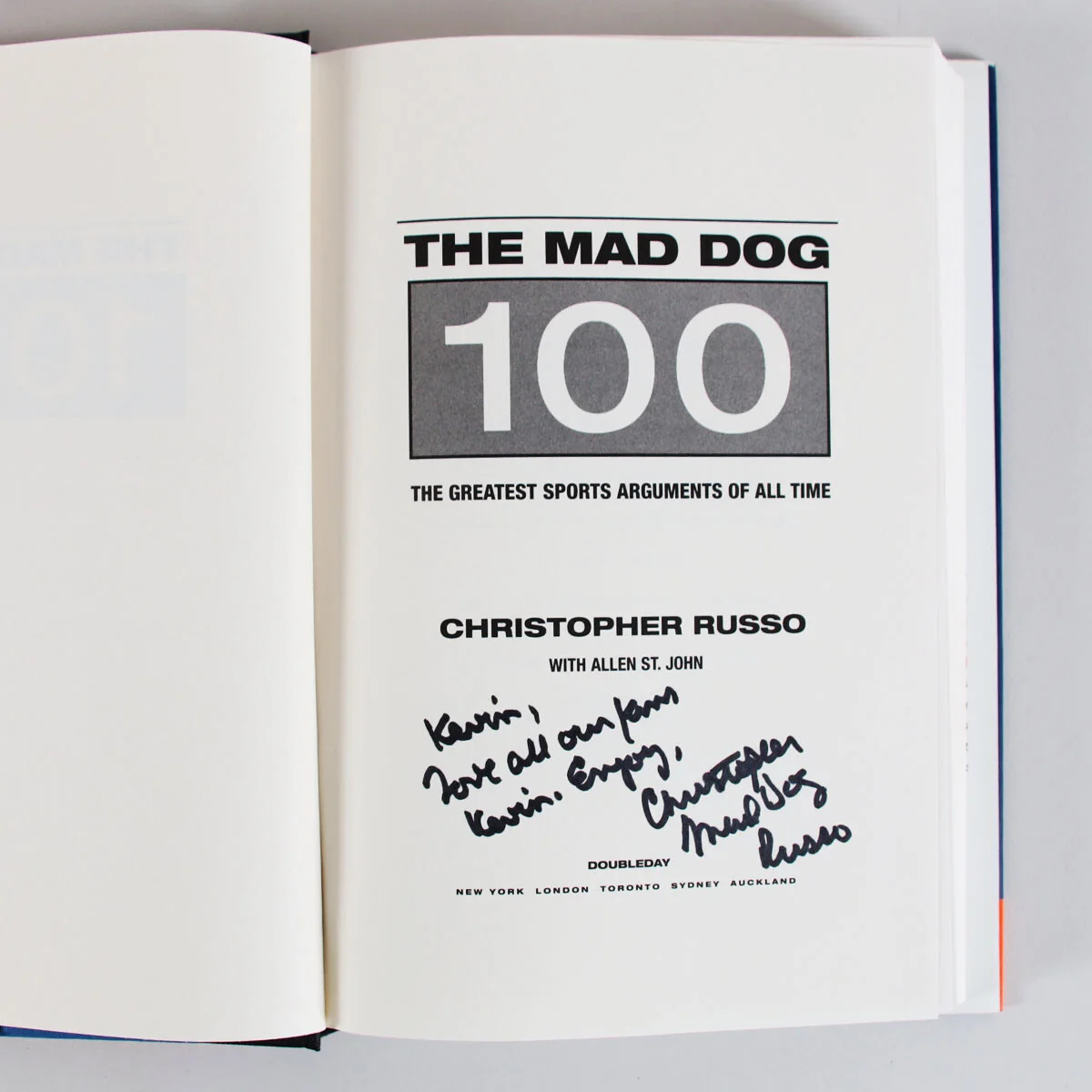Christopher Russo Signed Book The Mad Dog 100 - COA, image 3