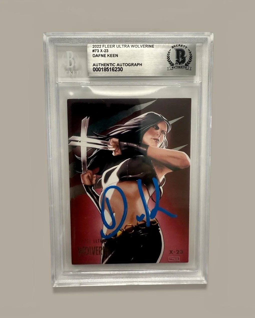 DAFNE KEEN — DAFNE KEEN AUTO CARD X-23 TRADING CARD 2022 FLEER ULTRA WOLVERINE BGS AUTO (8