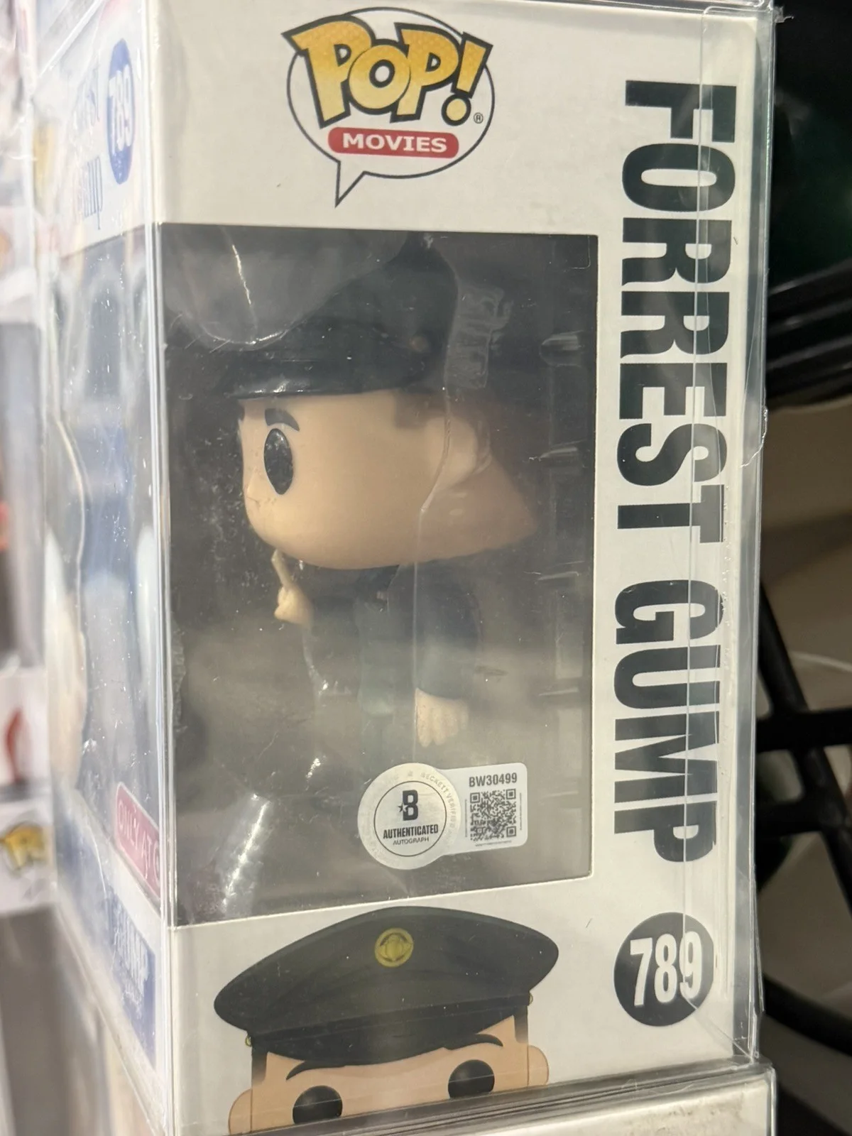 Tom Hanks — Tom Hanks Signed Forrest Gump Funko Pop 789 Autographed Beckett BAS (Smudge), image 2