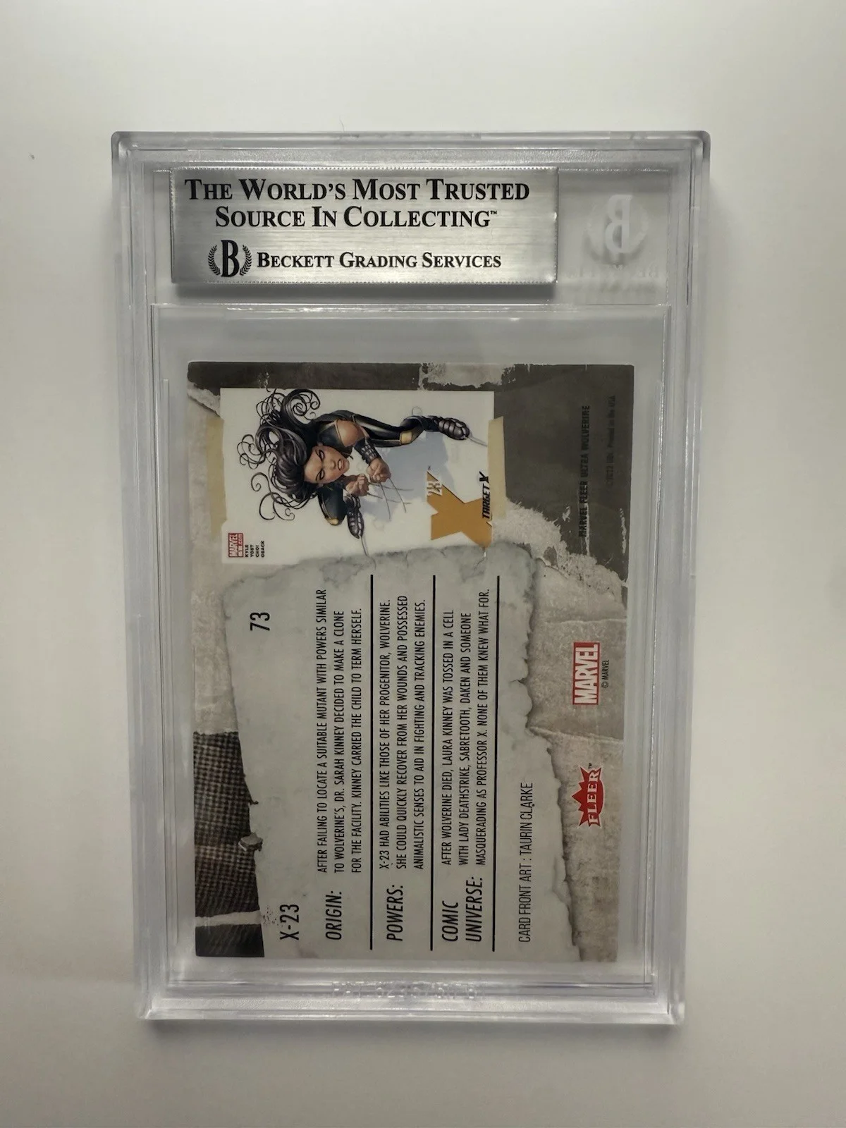 DAFNE KEEN — DAFNE KEEN AUTO CARD X-23 TRADING CARD 2022 FLEER ULTRA WOLVERINE BGS AUTO (7, image 2