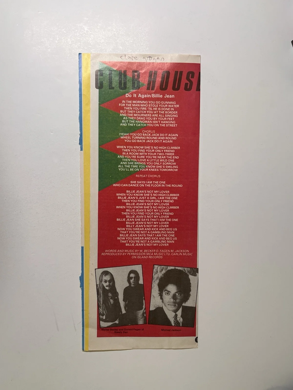 Clare Grogan Altered Images Signed Flyer Original Autograph Love To Stay, изображение 3