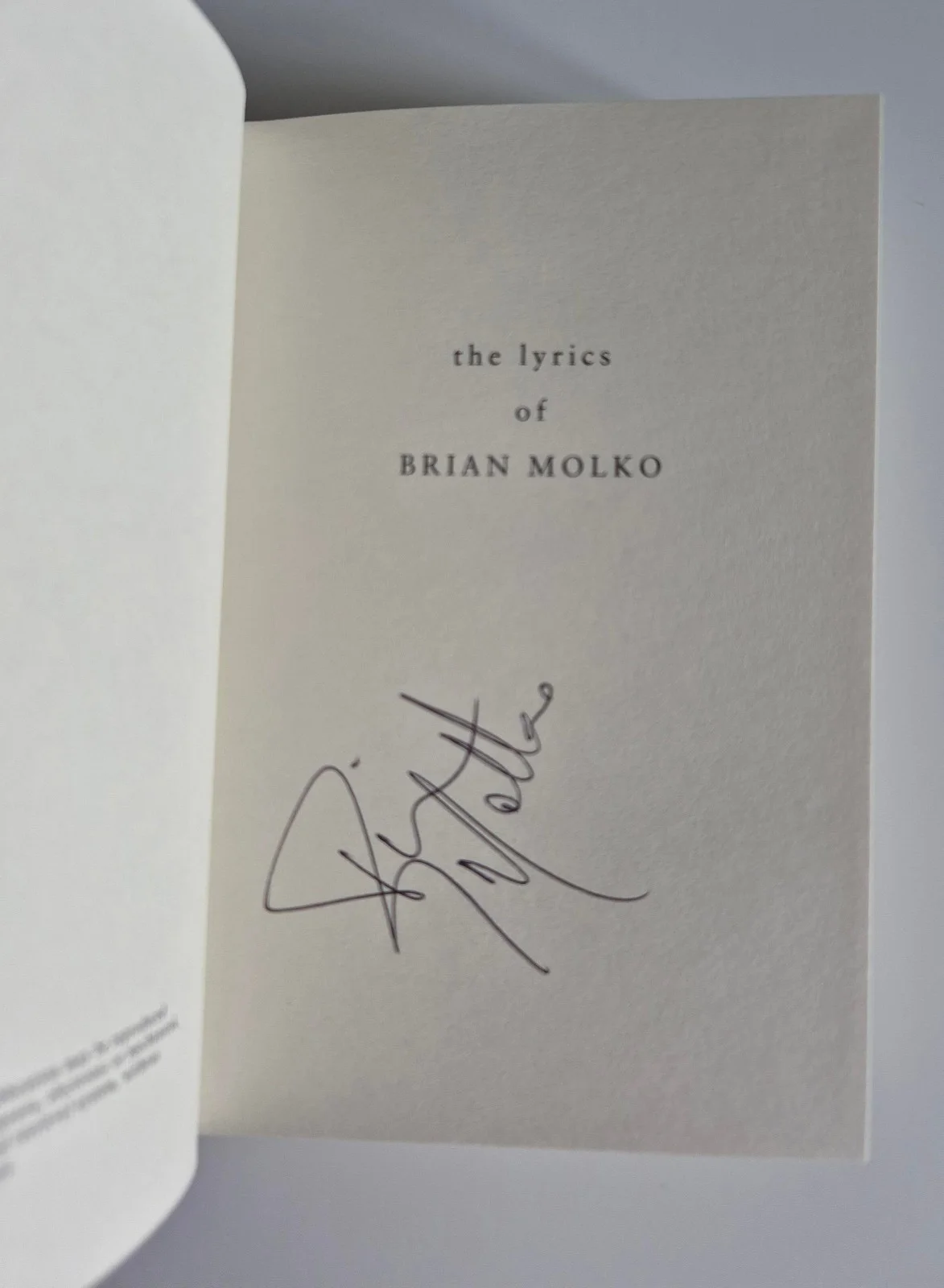 BRIAN MOLKO - Selected Book, second Edition - SIGNED, image 2