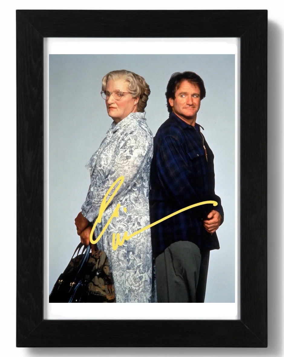 Robin William Signed autograph PHOTO Pre Print 6x4/A4/ Framed, image 2