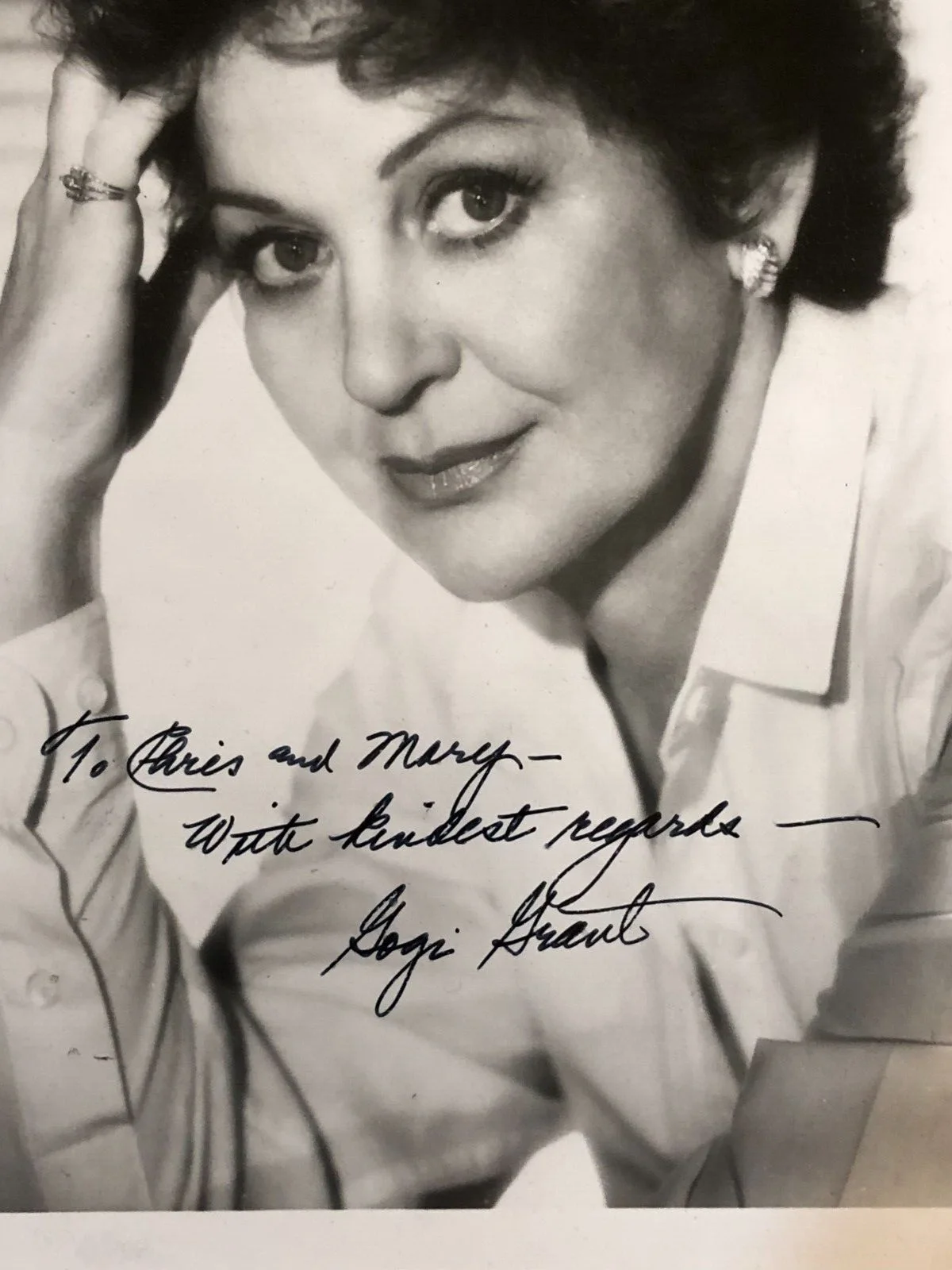 Gogi Grant - Musician - Autographed Photo 8x10 Film Signed "The Wayward Wind", изображение 2