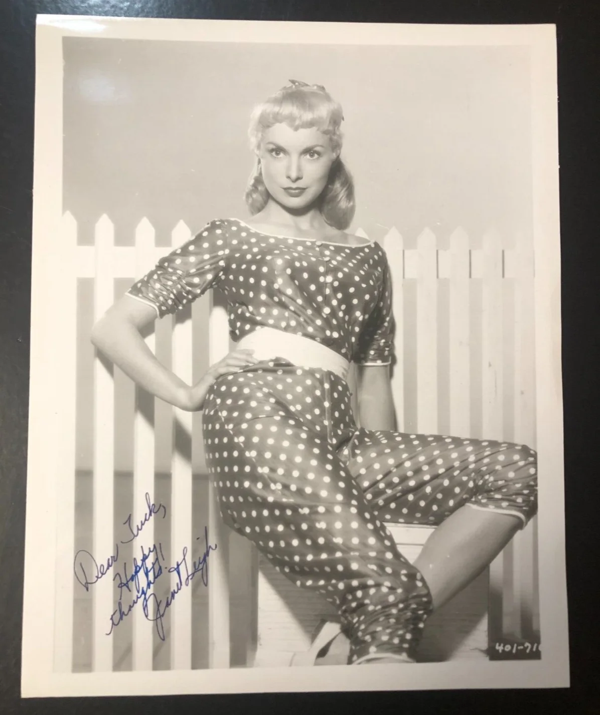 Janet Leigh — Rare Janet Leigh Autographed Hand-Signed 8x10 Publicity Photo - Psycho Actress
