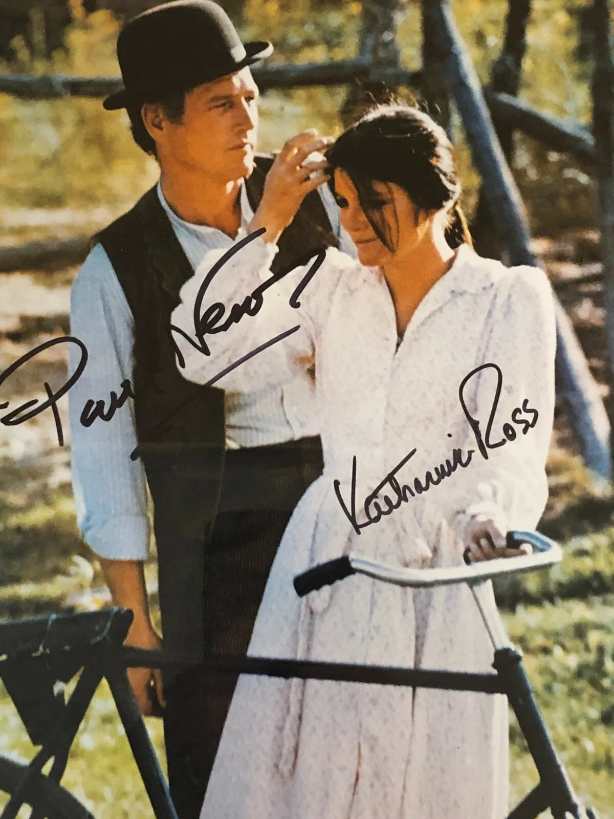 Paul Newman & Katharine Ross Signed Photo – Butch Cassidy – Framed 16x13.5" OOAK, изображение 2
