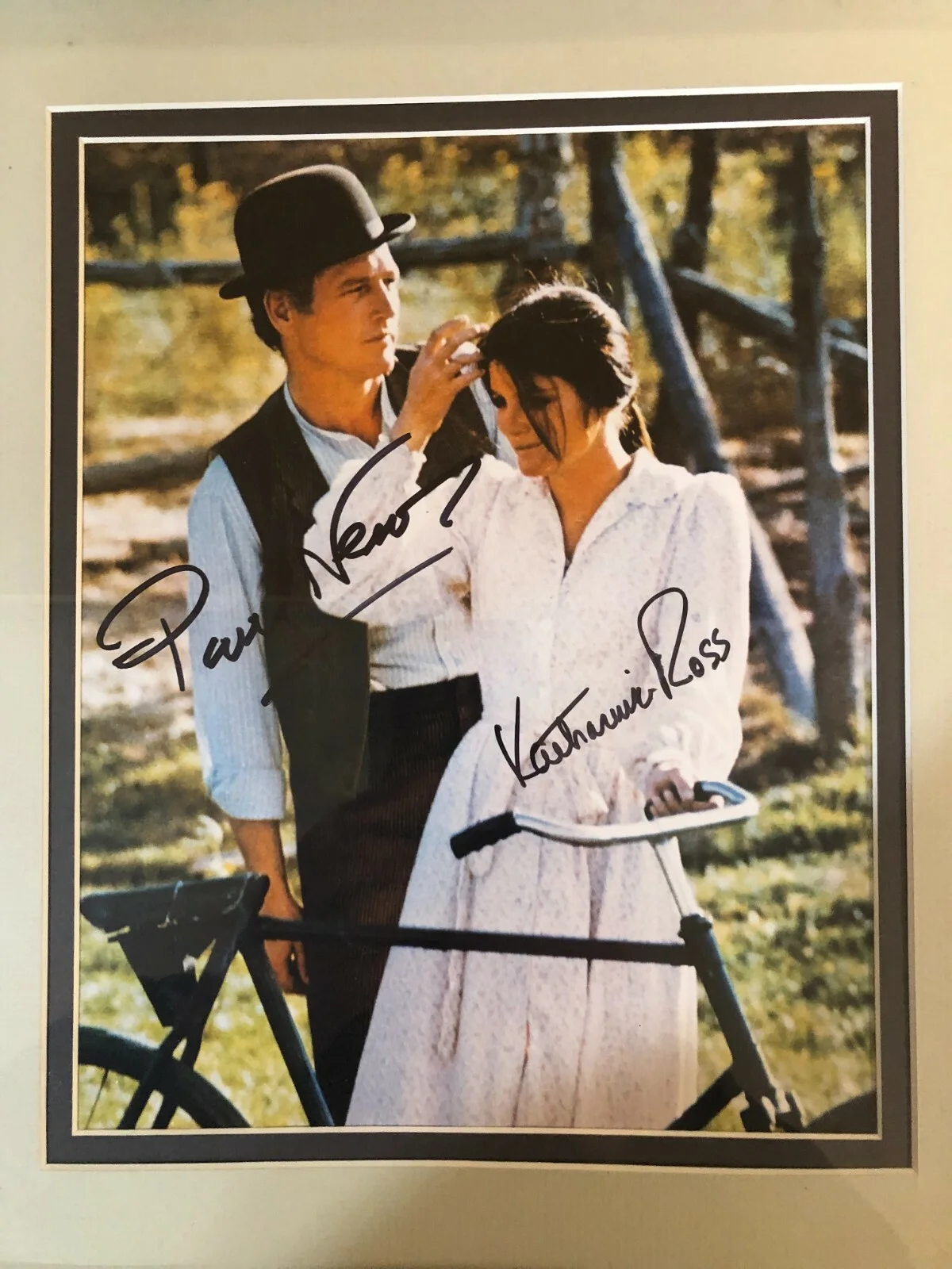 Paul Newman & Katharine Ross Signed Photo – Butch Cassidy – Framed 16x13.5" OOAK, изображение 4