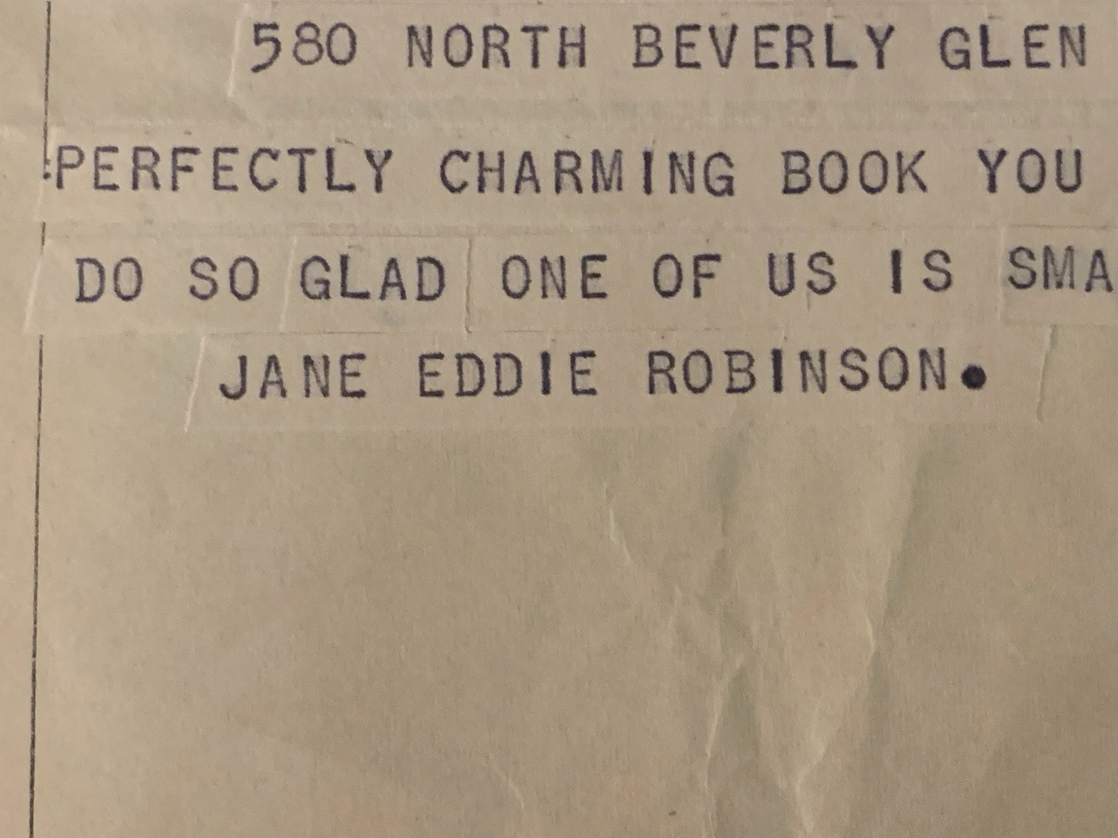 Vincent Price Estate Telegram From Edgar G. Robinson & Wife Jane 1959! 15b, изображение 3
