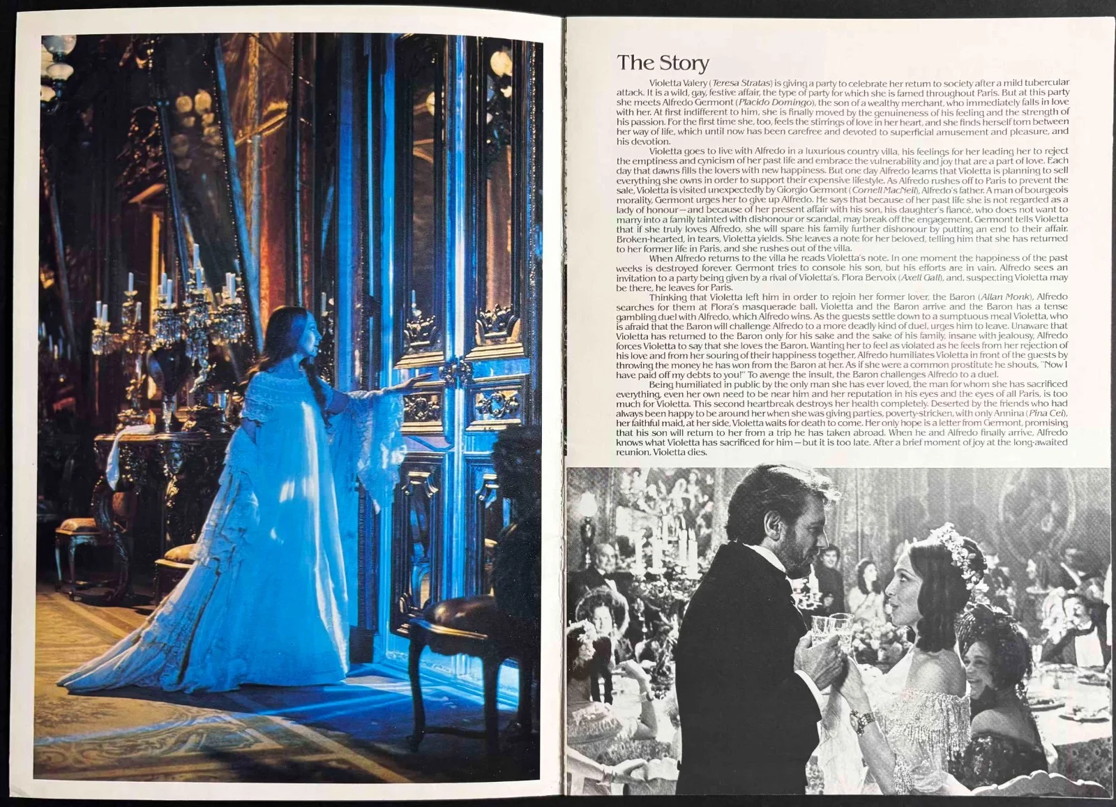 La Traviata ORIGINAL Film Movie Brochure Stratas Domingo Zeffirelli 1982, изображение 2