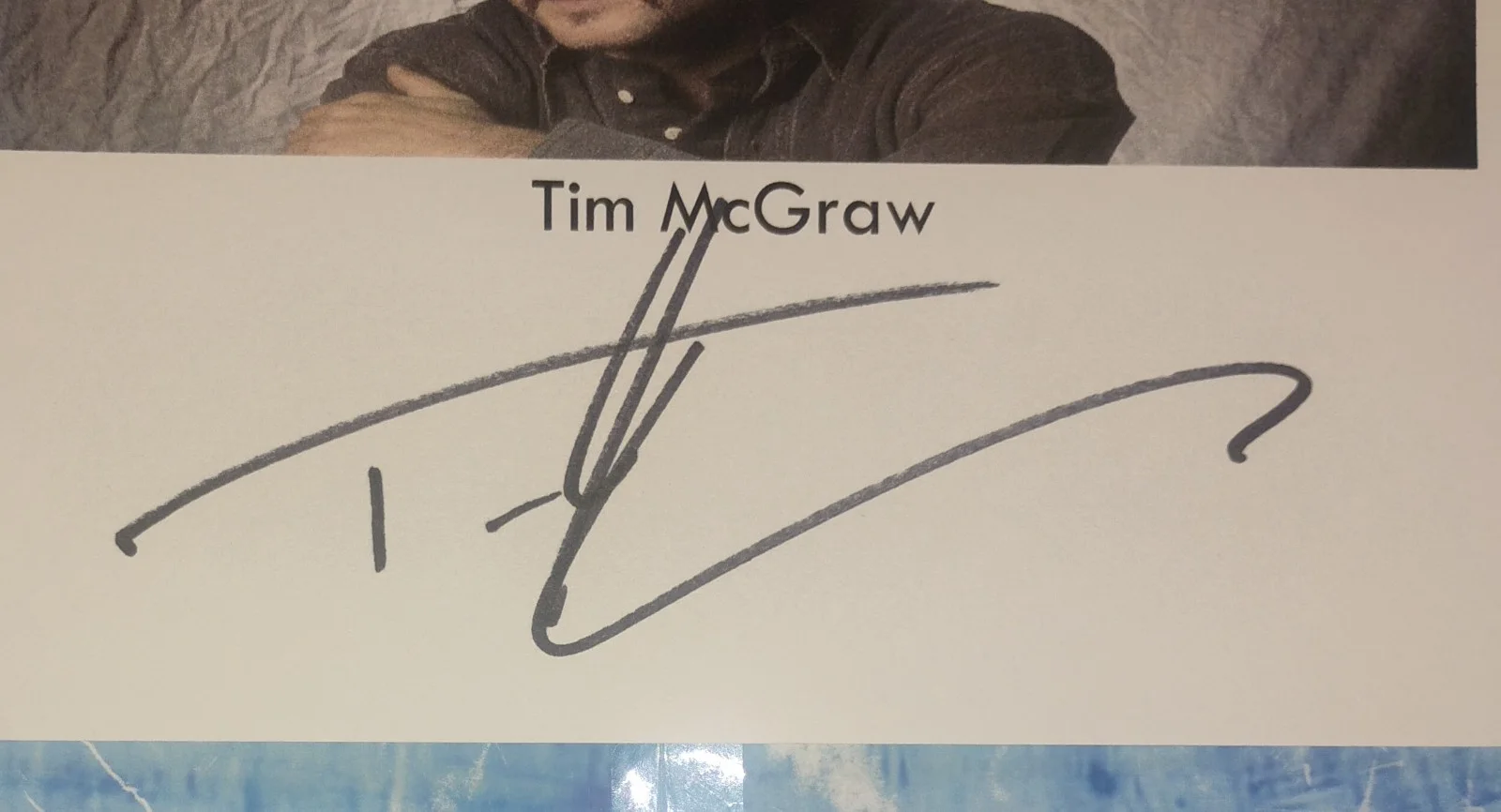 Tim McGraw Hand Signed Autograph COA Index Card NO US TARIFFS, image 3