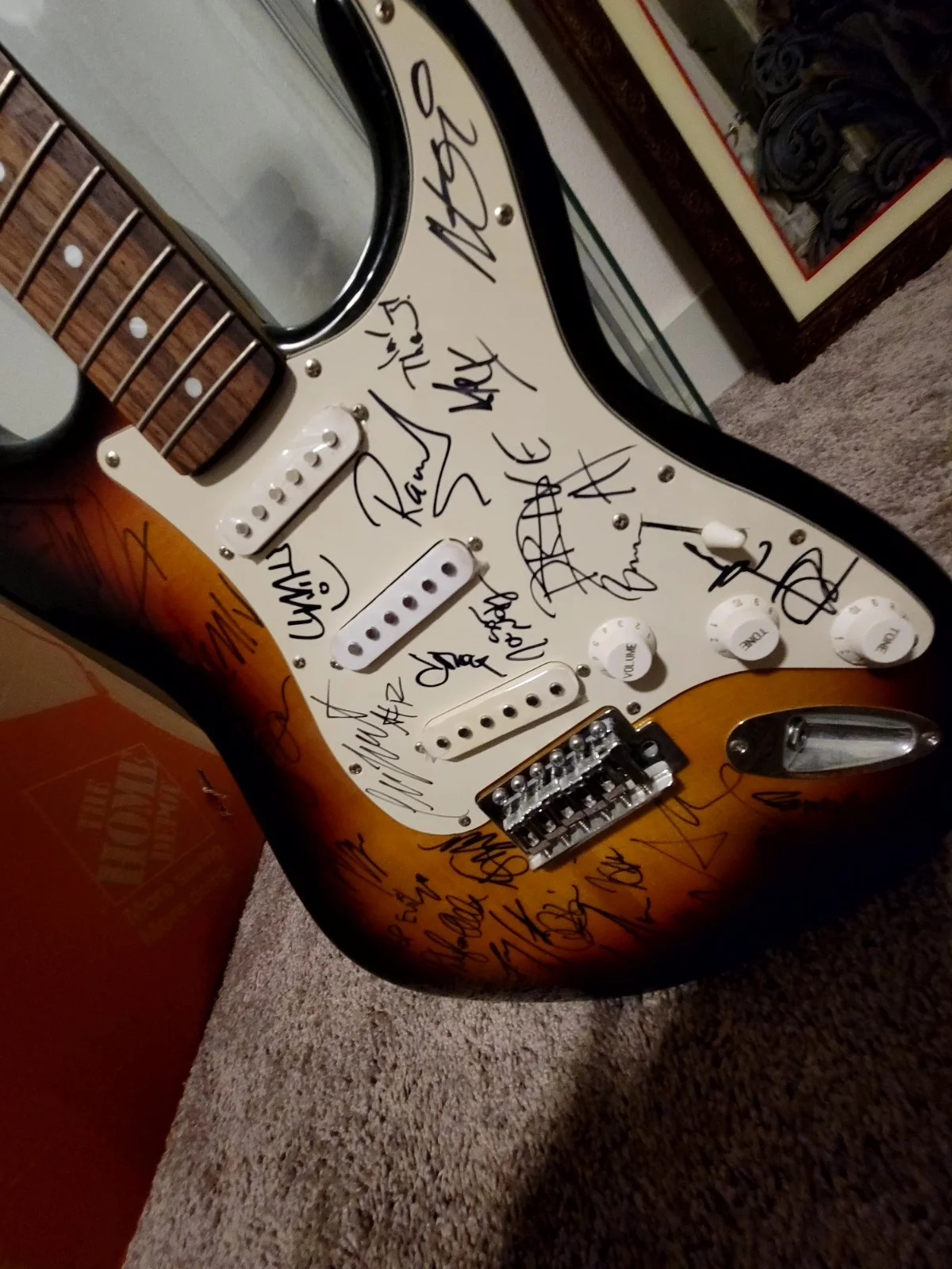 EDBD 18 2011 Signed Guitar Sevendust Coheed Cambria Hollywood Undead Nonpoint, image 3