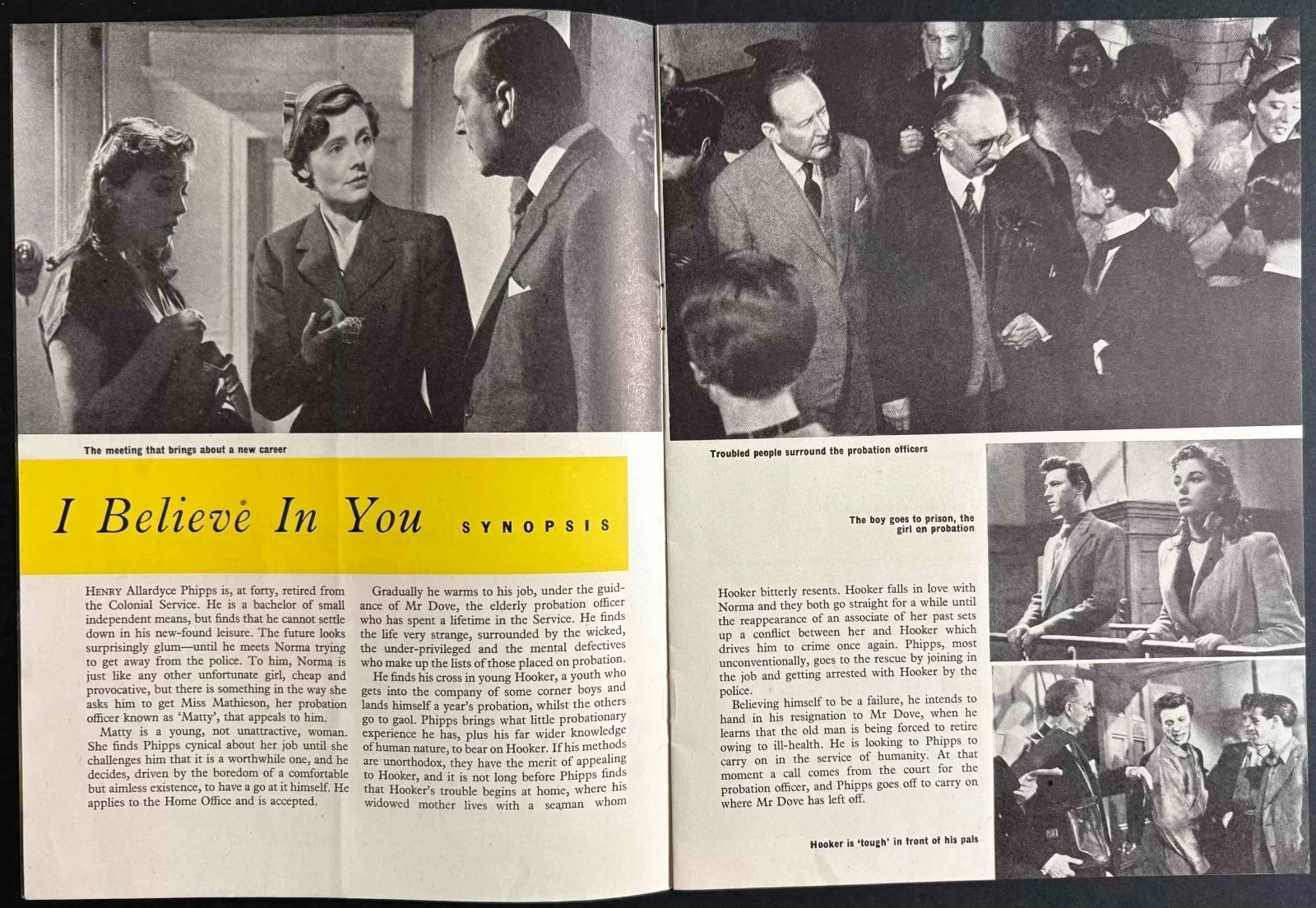 I Believe in You ORIGINAL Film Movie Brochure Basil Dearden Ealing 1952, изображение 3
