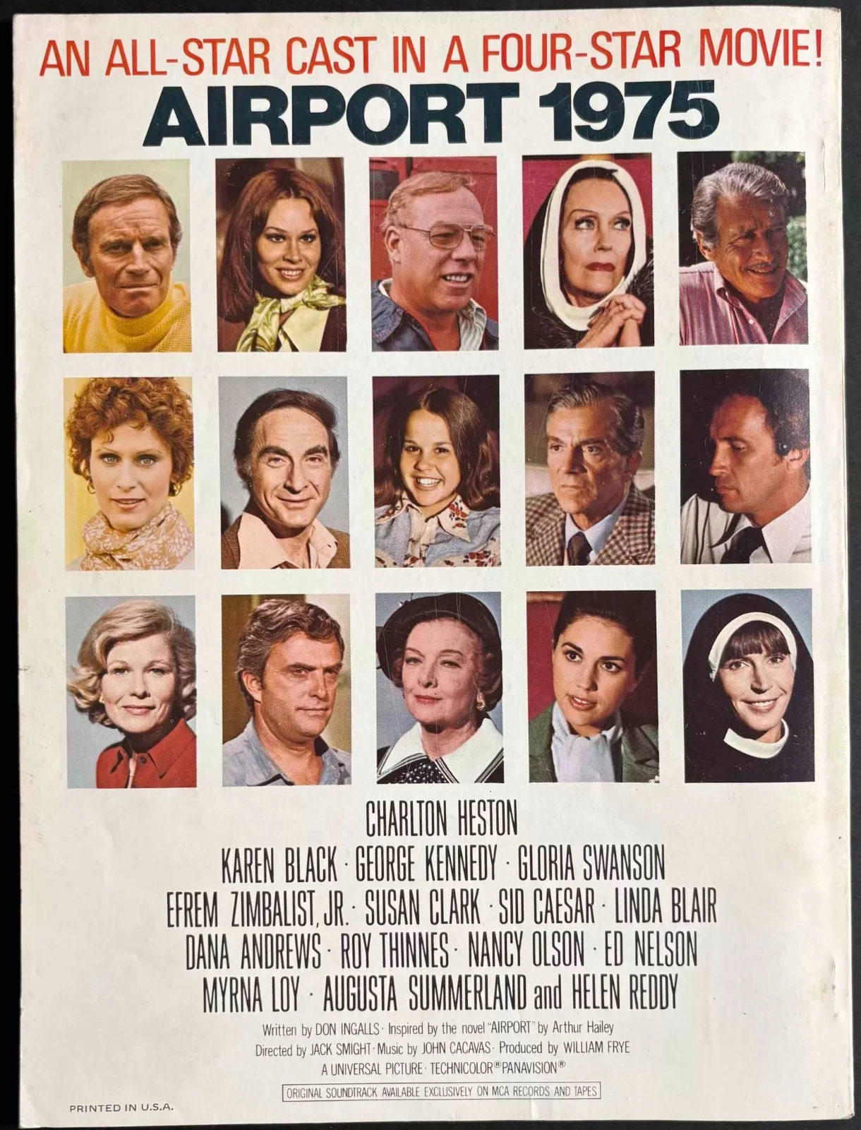 Airport 1975 ORIGINAL Film Movie Brochure Charlton Heston Karen Black, изображение 4