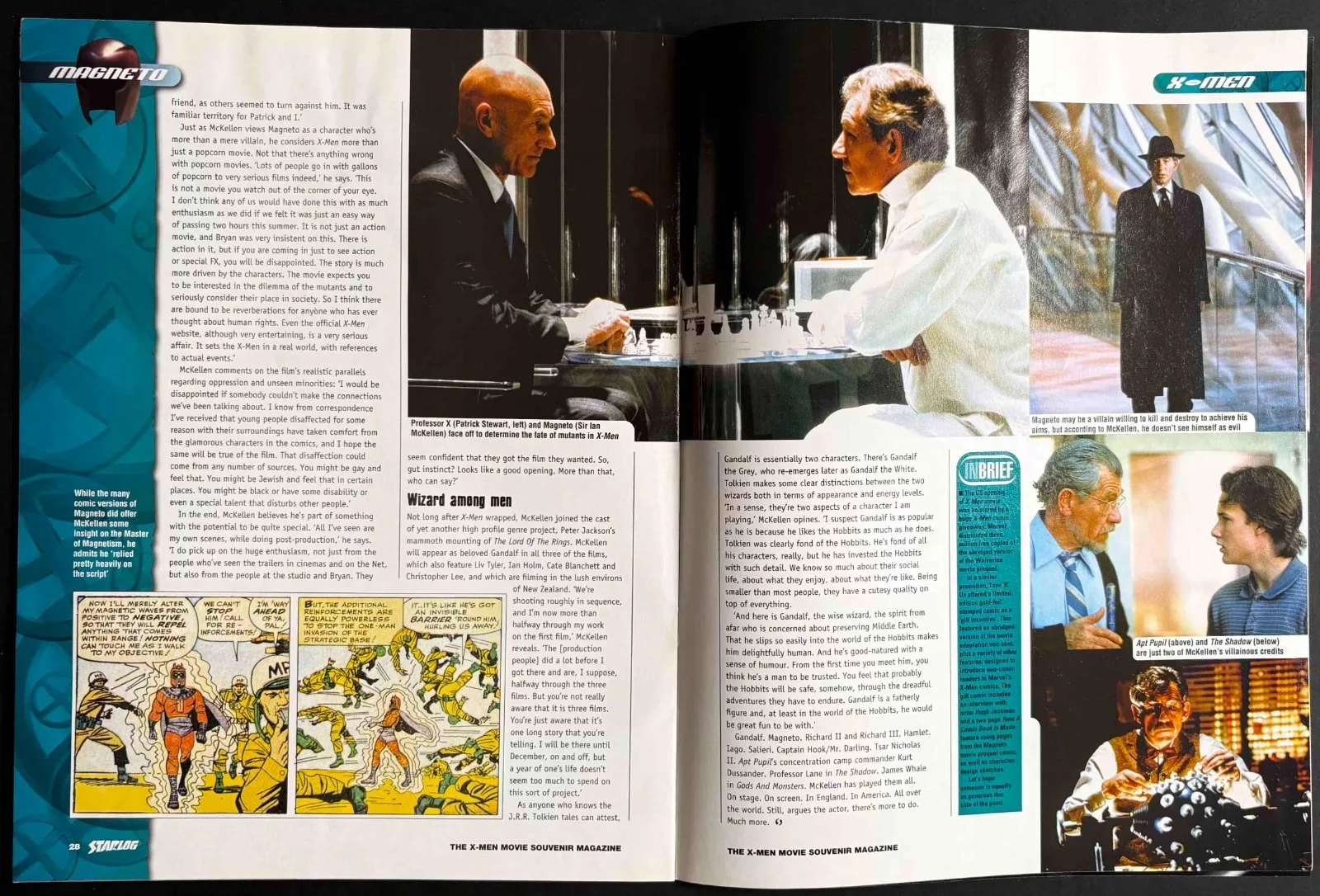 X-Men ORIGINAL Starlog Souvenir Magazine Hugh Jackman Ian McKellan 2000, image 3