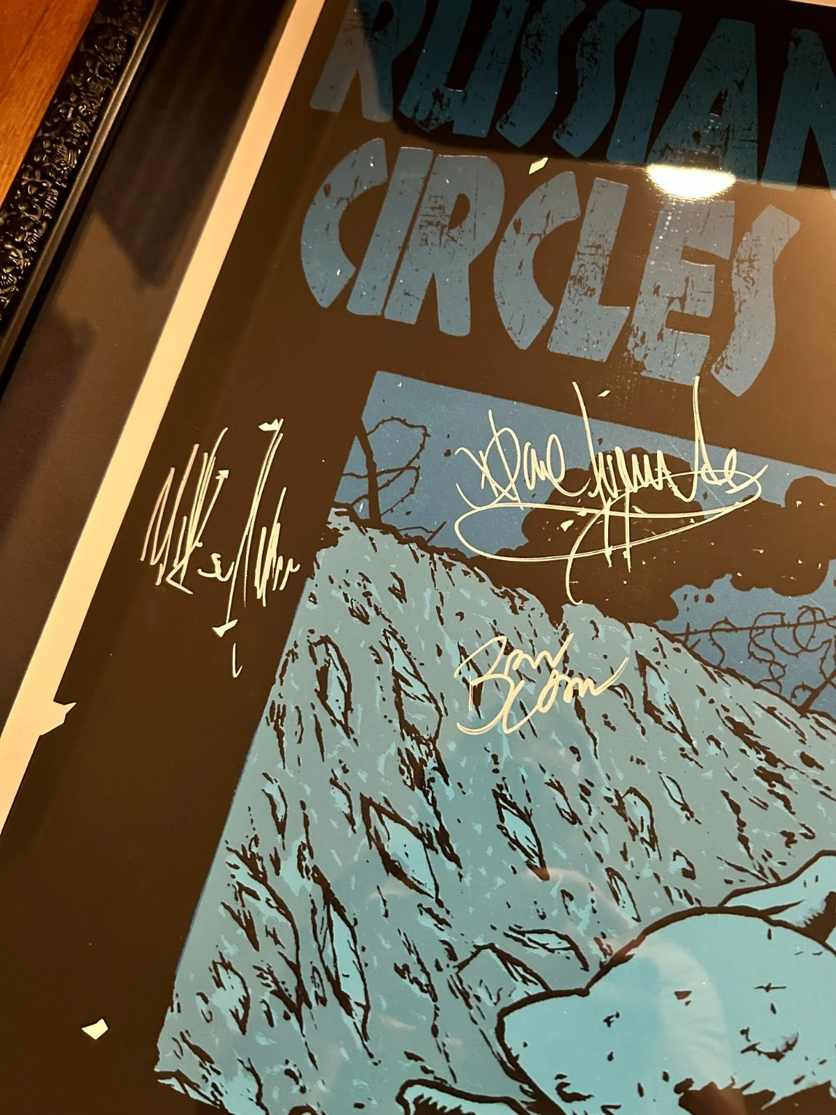 Russian Circles AUTOGRAPHED Show Poster In Conservation Glass with custom frame, изображение 4