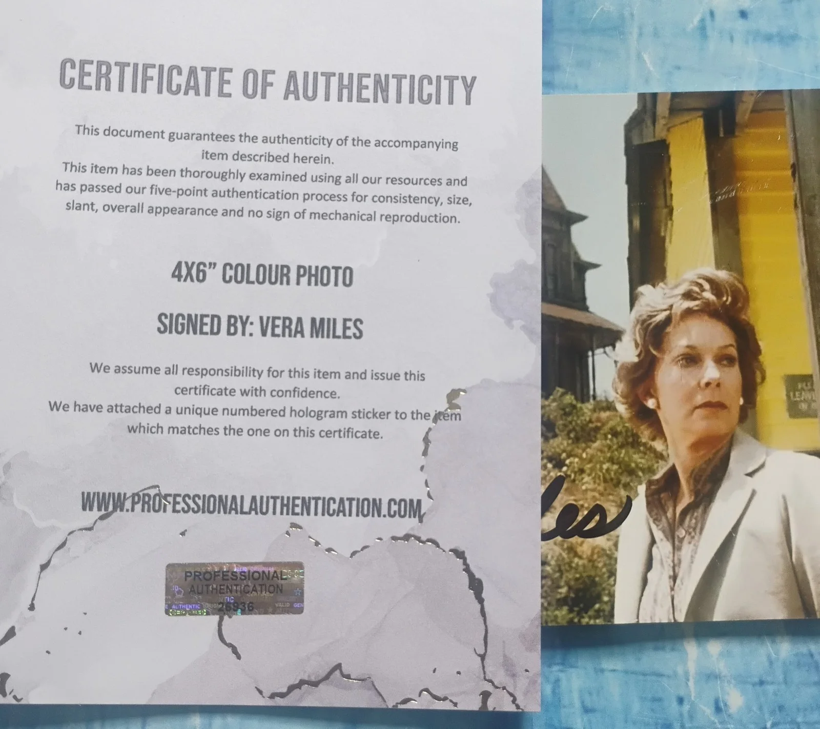 Vera Miles Hand Signed Autograph Photo COA Psycho NO US TARIFFS, image 4