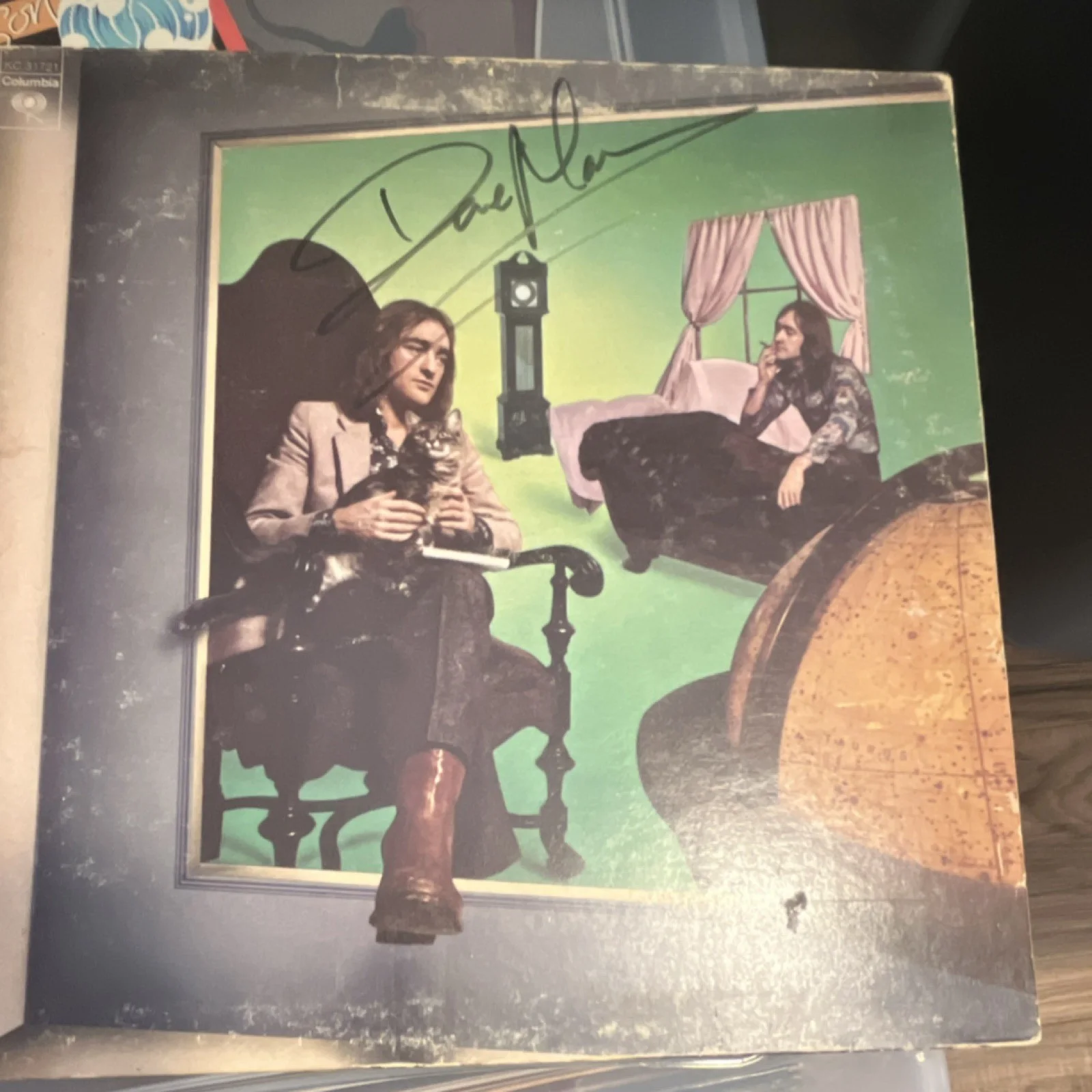 Dave Mason It's Like You Never Left Signed Cover & Let It Flow Vinyl Records, изображение 2