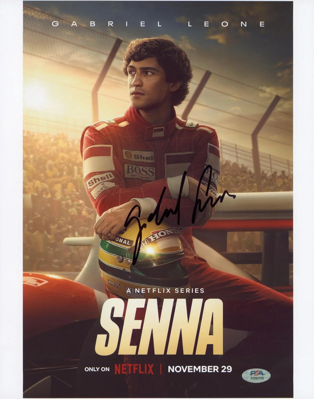Gabriel Leone — Gabriel Leone Senna Authentic Signed 11x14 Vertical Photo PSA/DNA #AQ51650