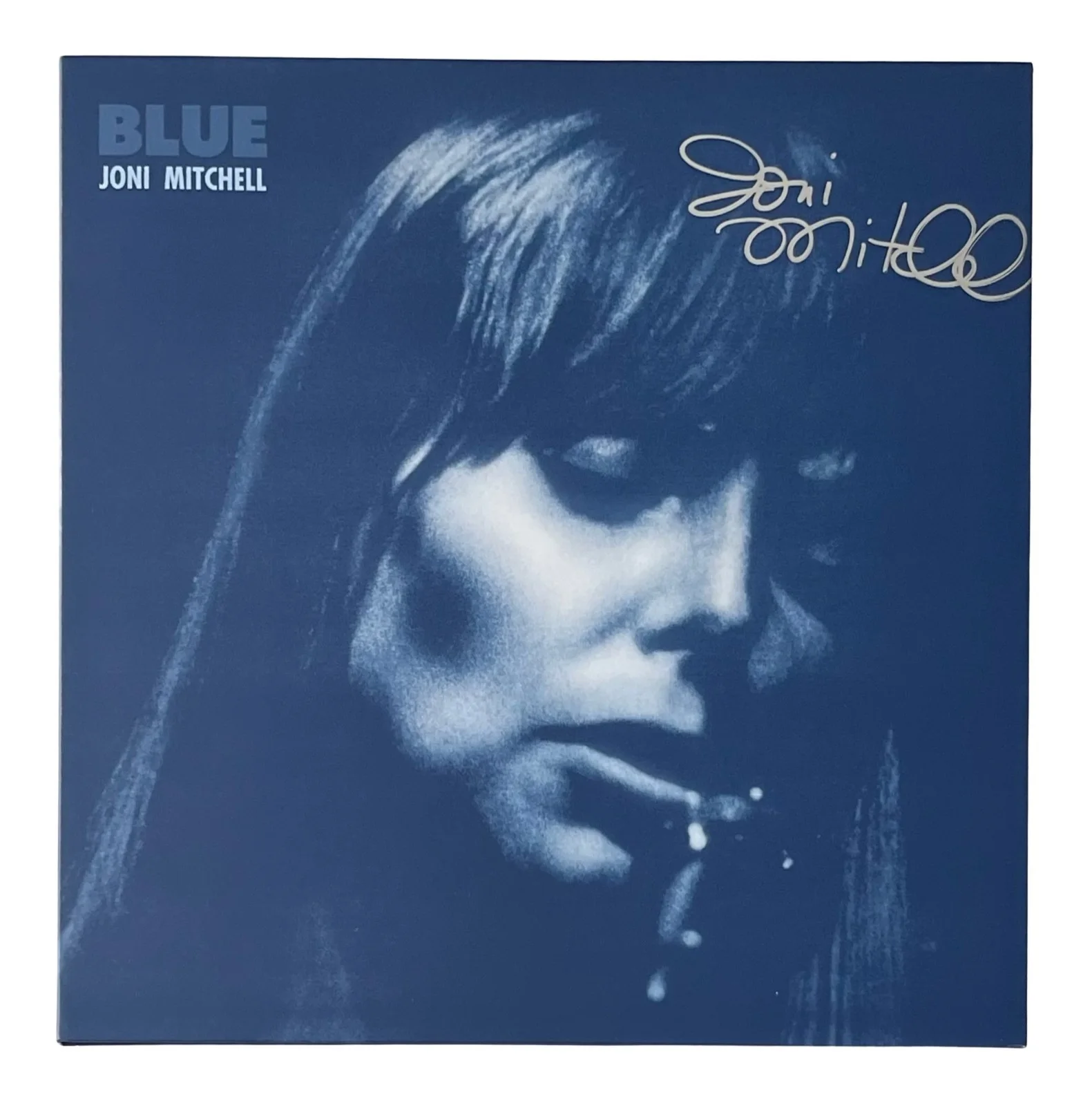 JONI MITCHELL Signed BLUE Vinyl Record ROGER EPPERSON COA, image 2