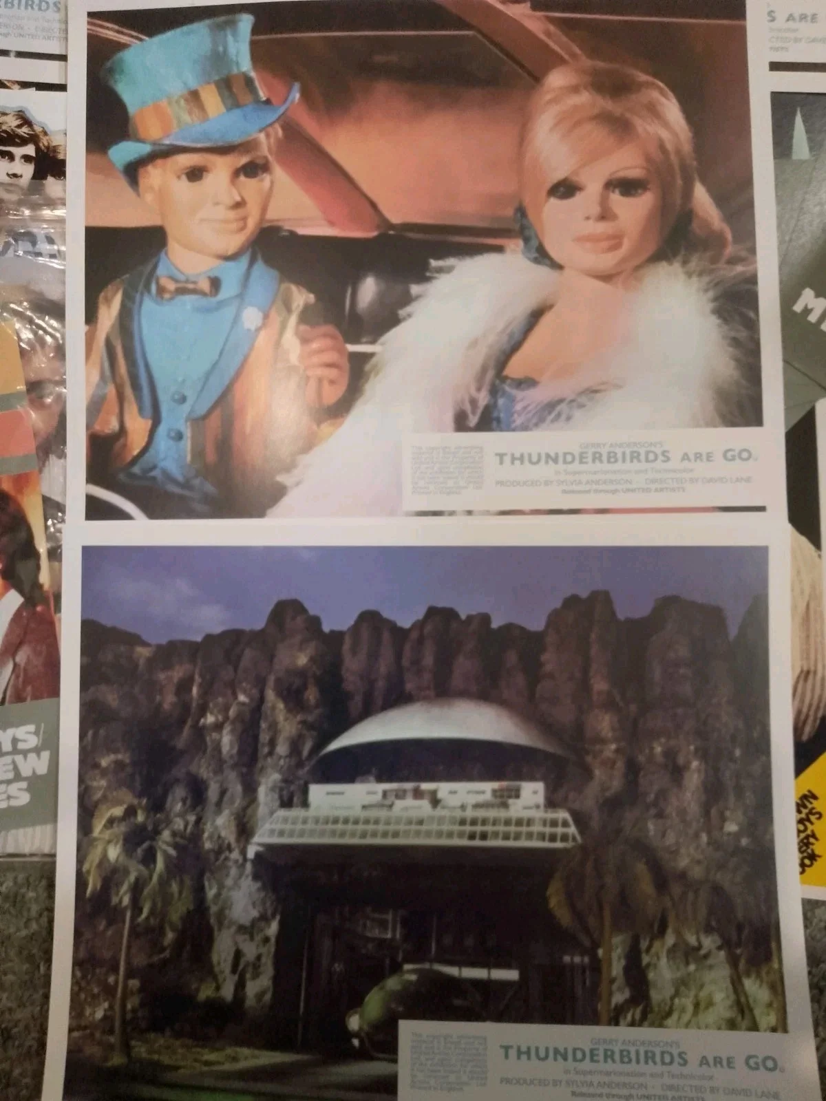 Thunderbrids are go 1966 moviv. 10 reproduction 10x8ins Matt finish lobby cards, изображение 5