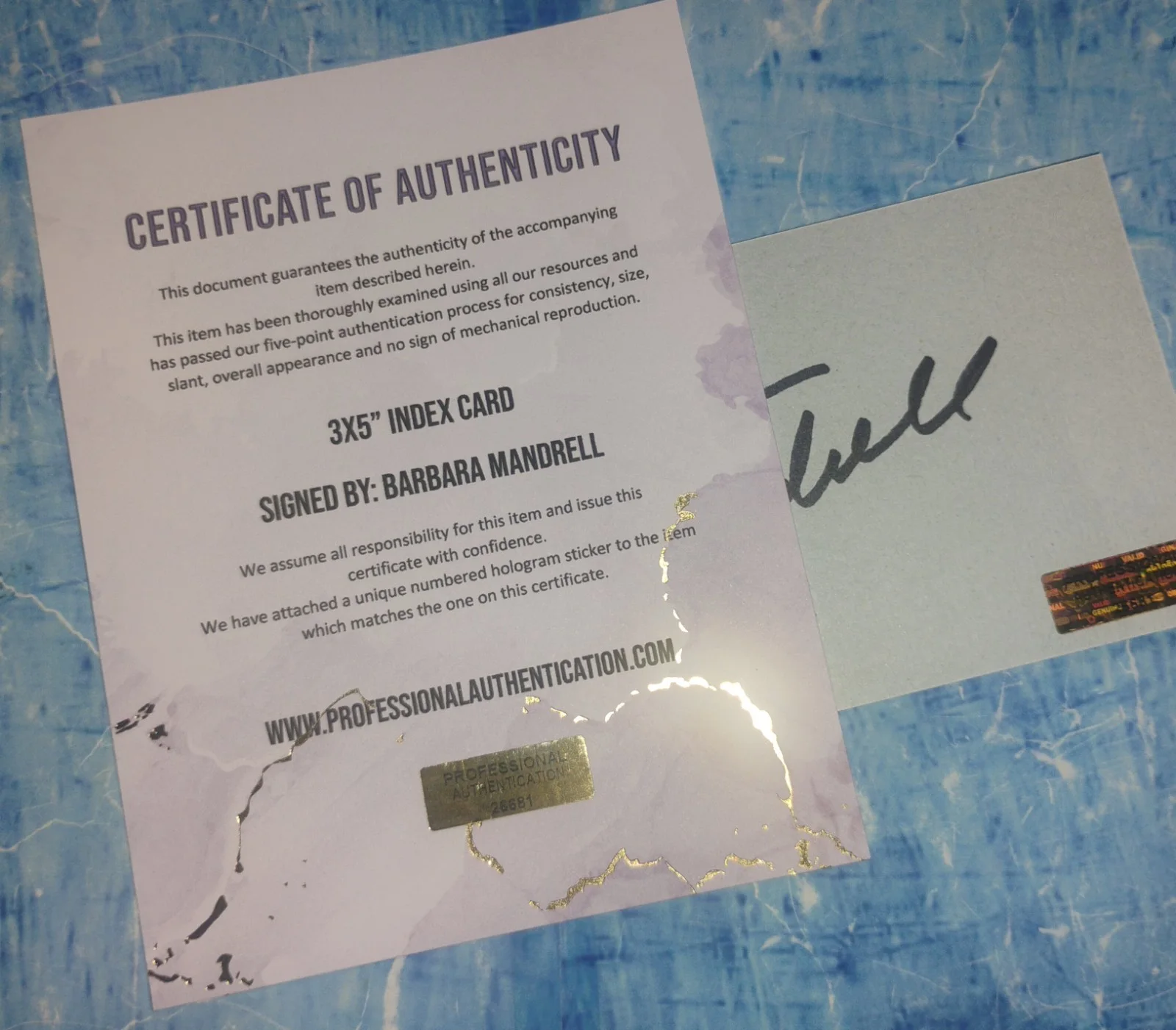 Barbara Mandrell Hand Signed Autograph COA Index Card NO US TARIFFS, image 5
