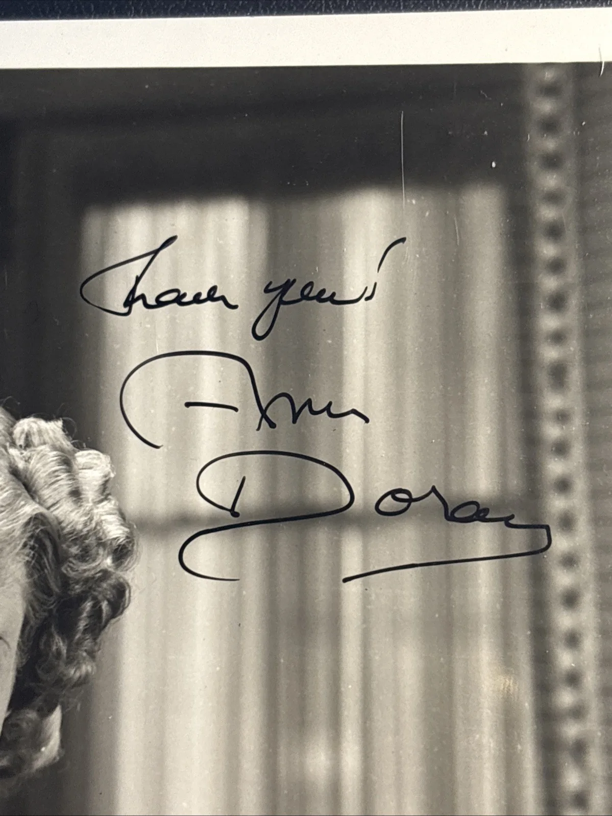 Ann Doran — Ann Doran Signed Photo Autograph ACOA Classic Hollywood Actress Vintage B&W, изображение 2