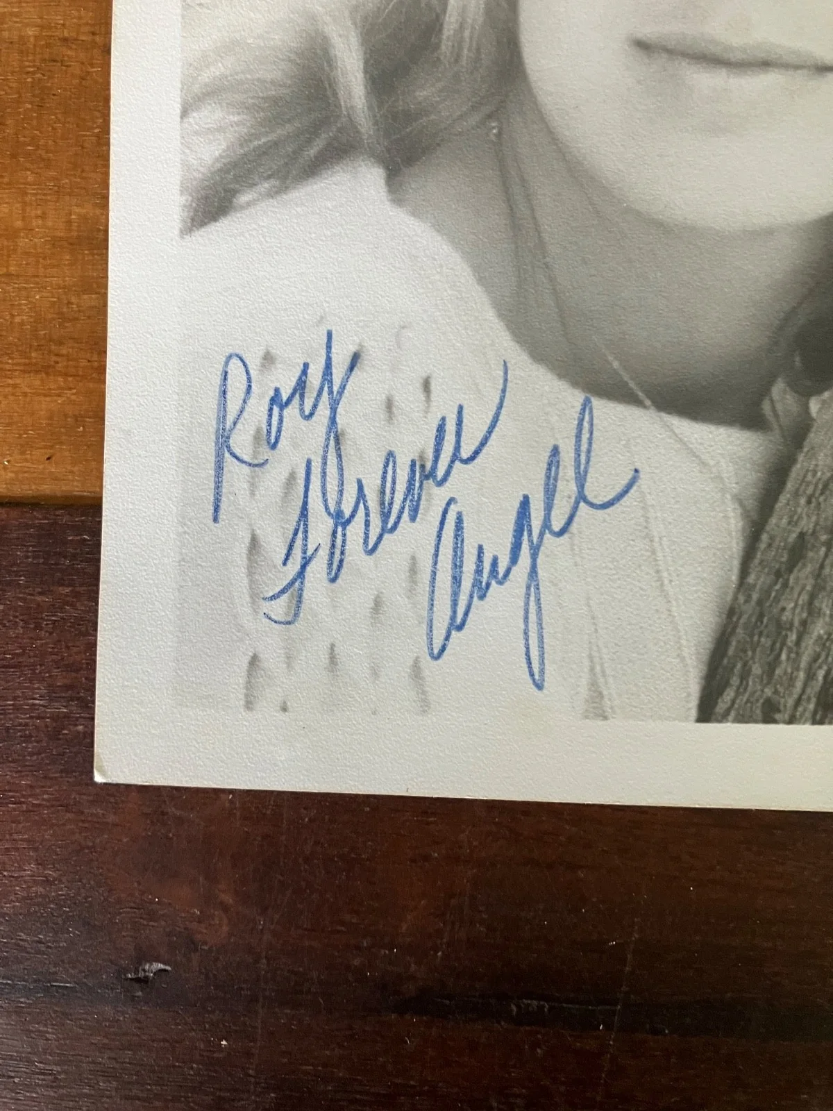 Angel Thompkins Autograph Promo 5 x 7" Photo w/ Handwritten Letter on back! 1970, изображение 4