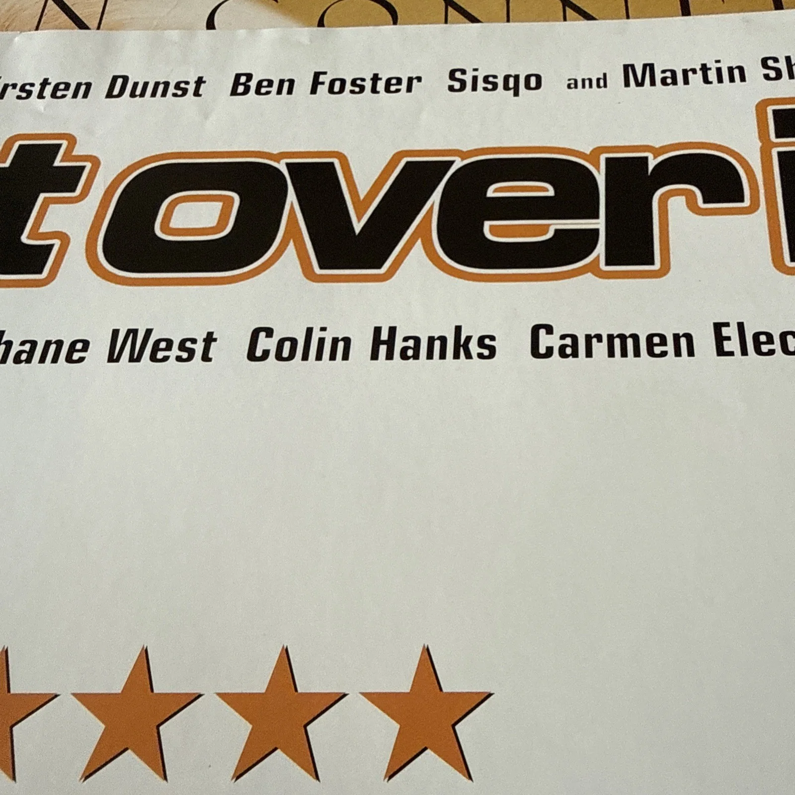 GET OVER IT VHS VIDEO POSTER KIRSTEN DUNST BEN FOSTER 2001 A2 Size (44), изображение 3