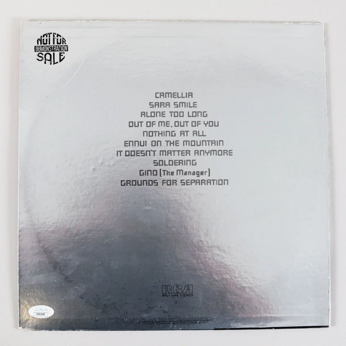 Daryl Hall & John Oates Signed Record Silver Album 1975 Demo Copy - COA JSA, изображение 5