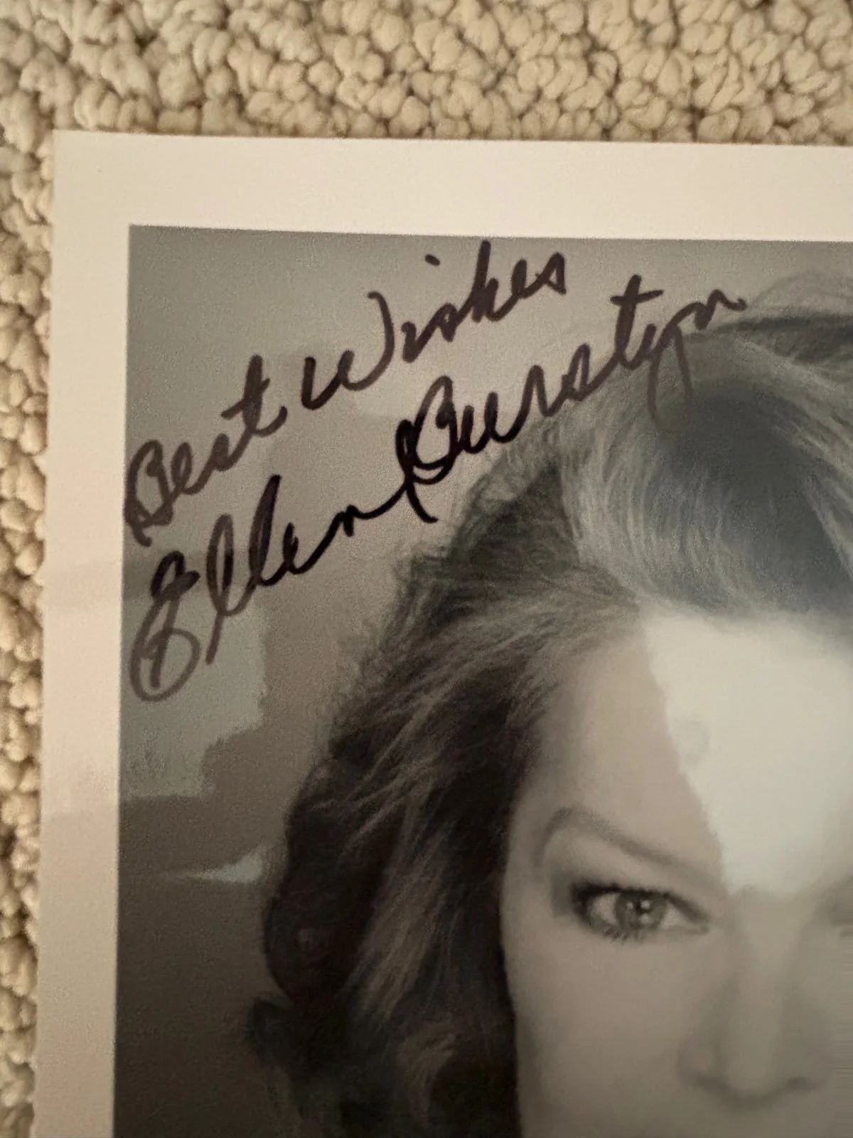 Ellen Burstyn — Ellen Burstyn - Signed (8” x 10”) black and white Autographed Photo, image 2