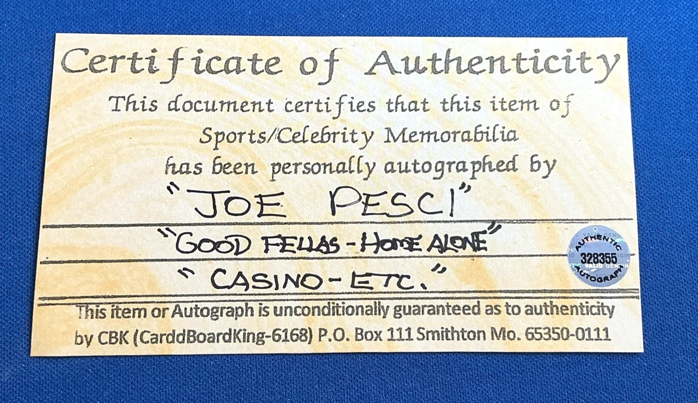 Joe Pesci — JOE PESCI /100% Auth. COA Autographed 3x5 Index Card /FREE NEW GOODFELLAS DVD+, image 5
