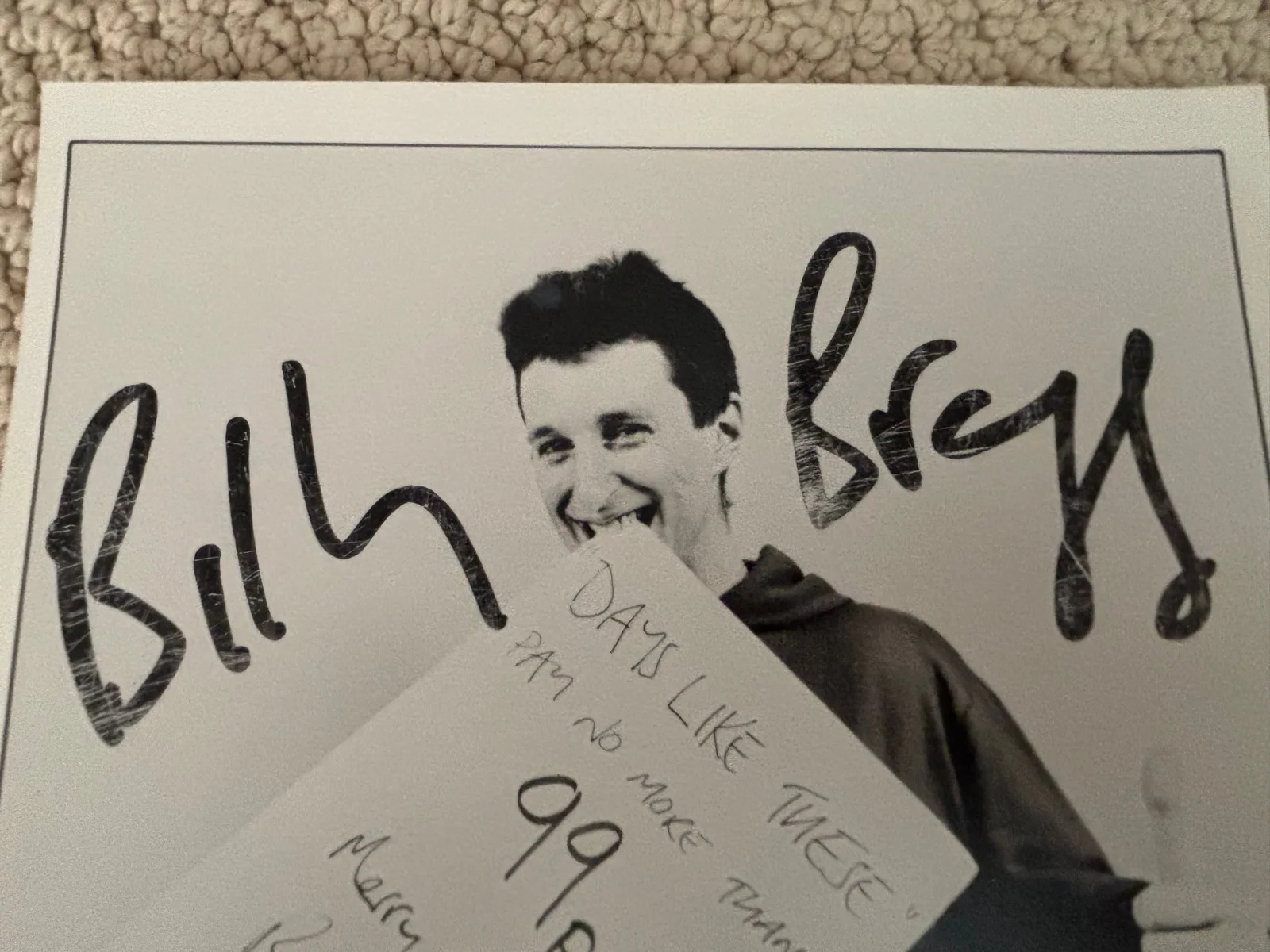 Billy Bragg – Signed (8” x 10”) Black and White Autographed Photo, image 4