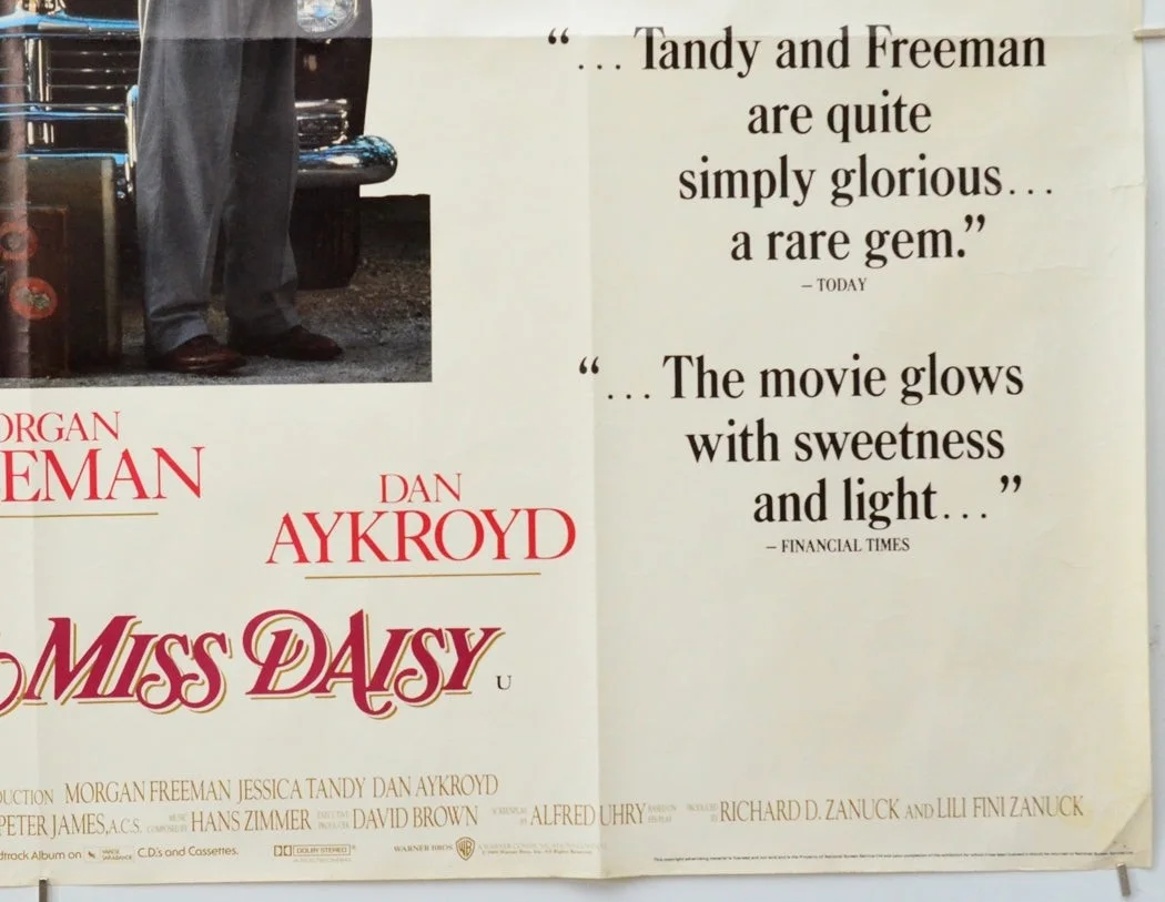 DRIVING MISS DAISY (1990) Original Quad Film POSTER Morgan Freeman Jessica Tandy, изображение 5