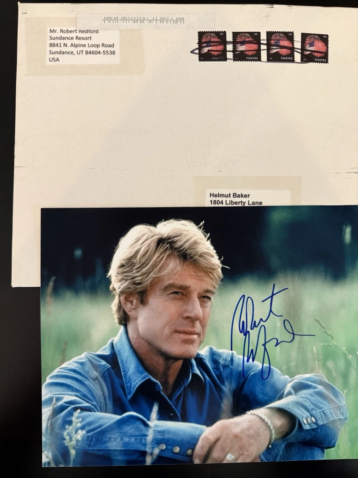 Robert Redford — Robert Redford Hand Signed Autographed 8x10 Photo w/ Transmittal Envelope VG, image 3