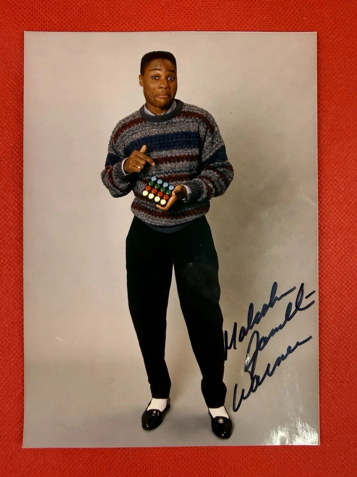 Malcolm Jamal Warner — Original Malcolm Jamal Warner Autographed Portrait Cosby Show, image 2