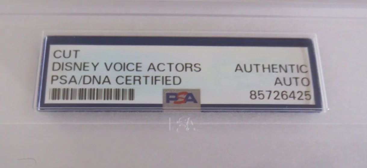 Disney voice actors signed autographed PSA custom 8x10 display Wayne Allwine, image 4