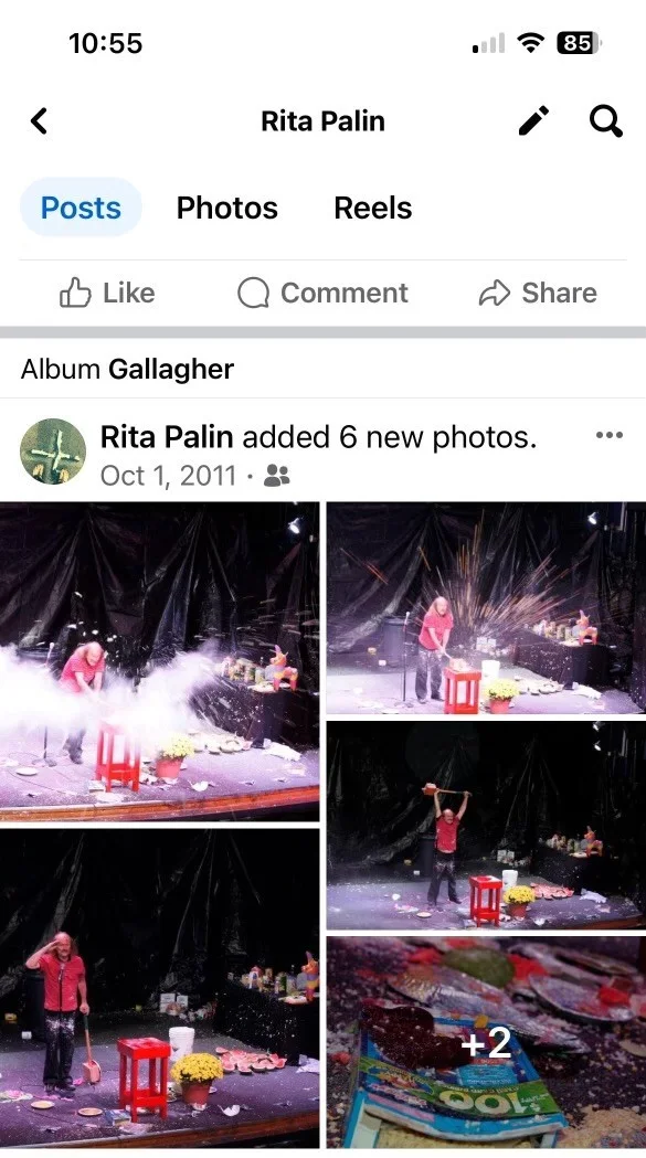 Gallagher — Comedian Gallagher Autographed Smash table - Used in Show - Denver Co 9/25/2011, изображение 5