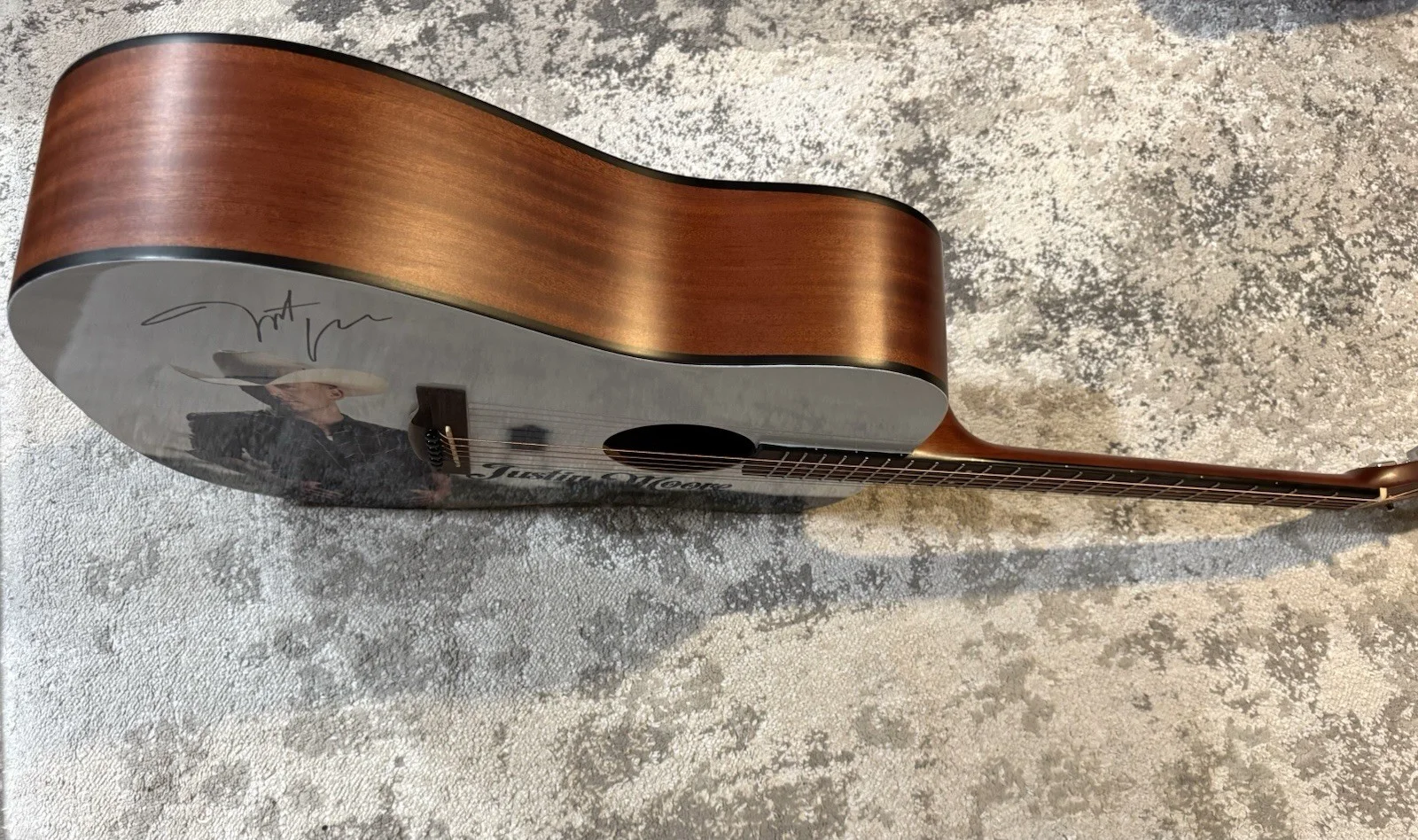 Justin Moore Signed Guitar Custom Jasmine Full Size Country Music Singer Artist, изображение 5