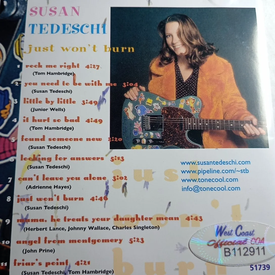 Susan Tedeschi – Just Won’t Burn Signed Autograph CD (COA), image 3
